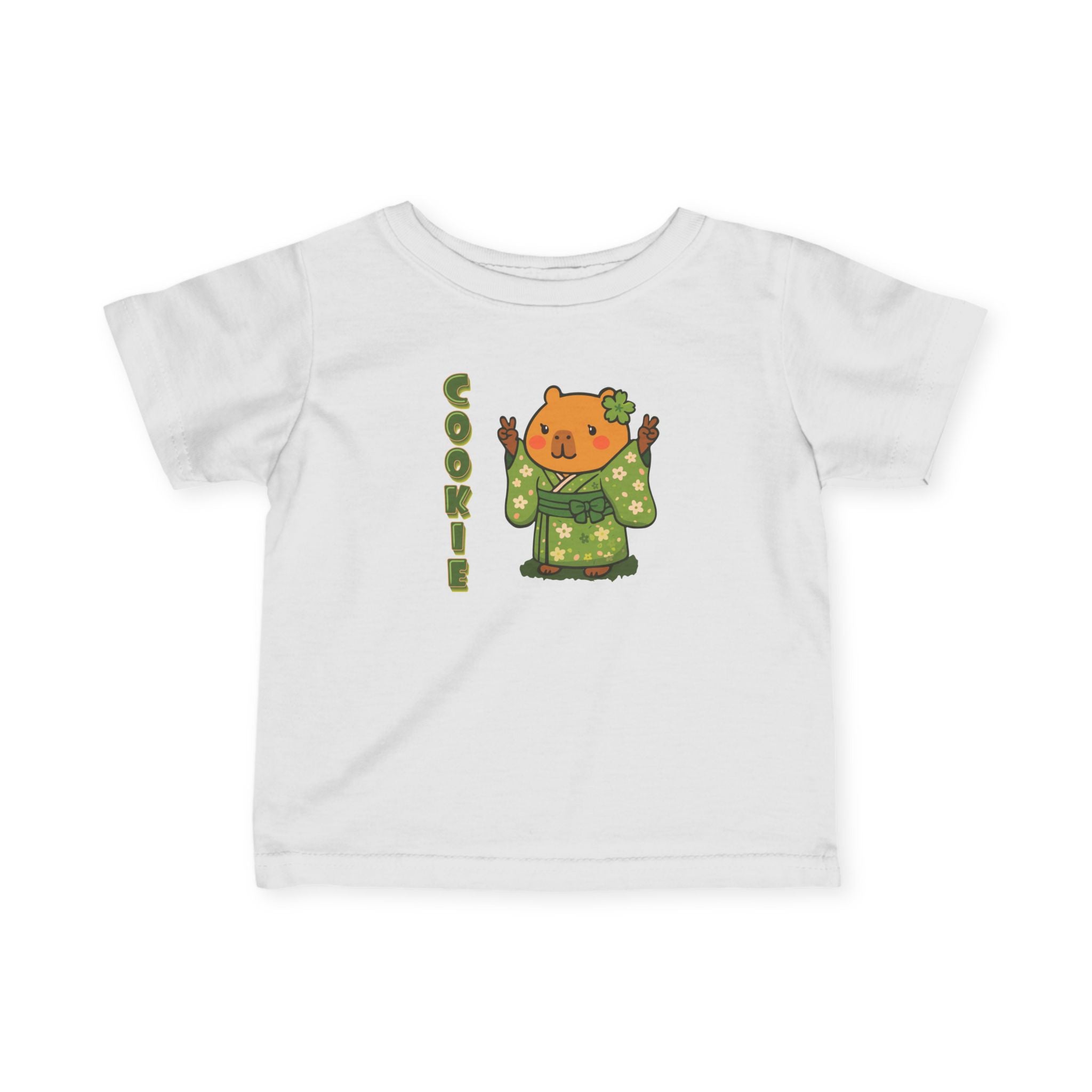 Cookie the Fun Lover Capybara Cartoon T-Shirt, Cute Kawaii Animal Gift
