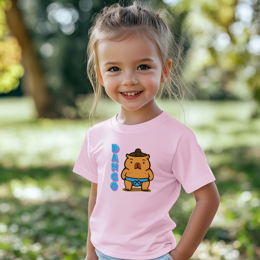 Dango the Sumo Lover Capybara Cartoon T-Shirt, Cute Kawaii Animal Gift