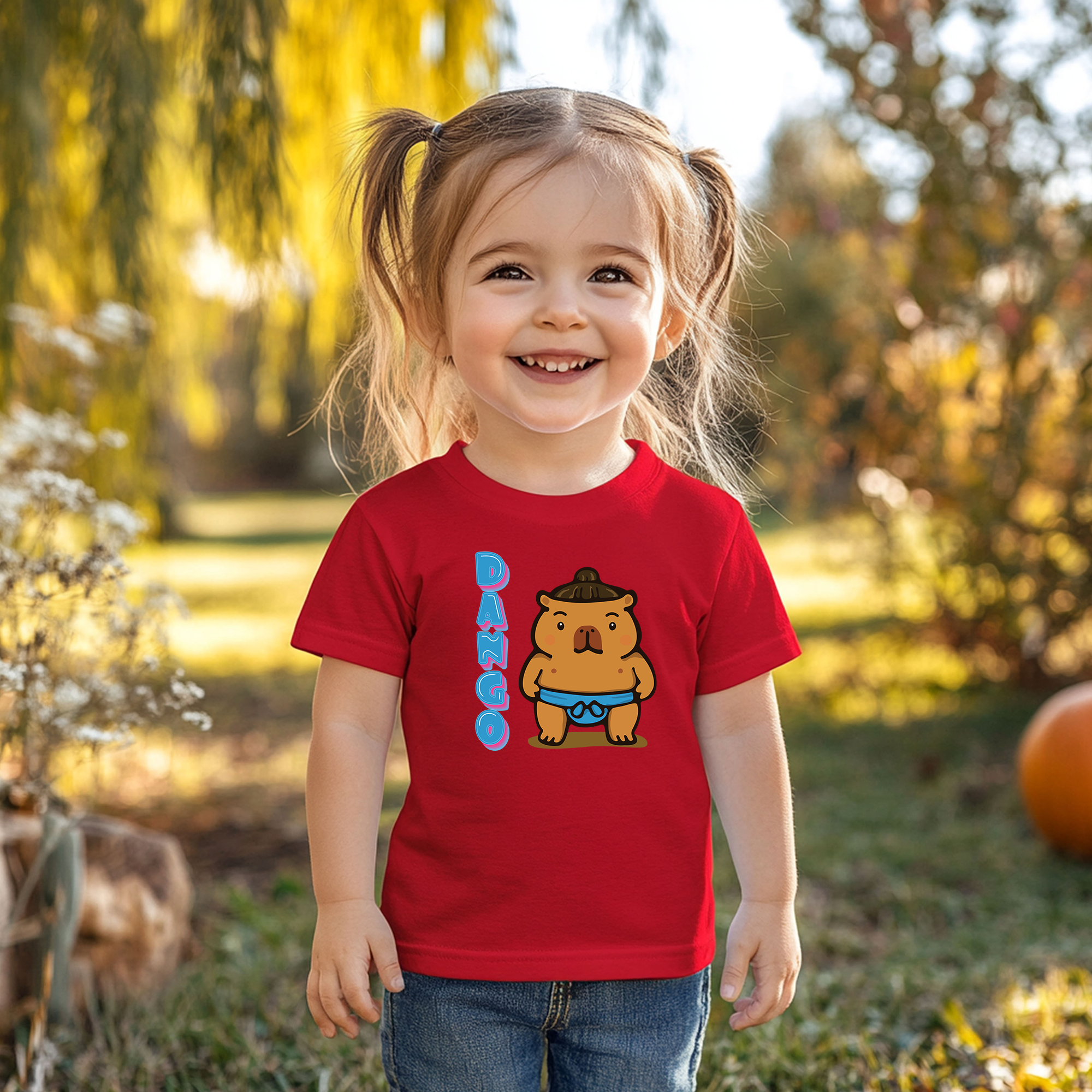 Dango the Sumo Lover Capybara Cartoon T-Shirt, Cute Kawaii Animal Gift