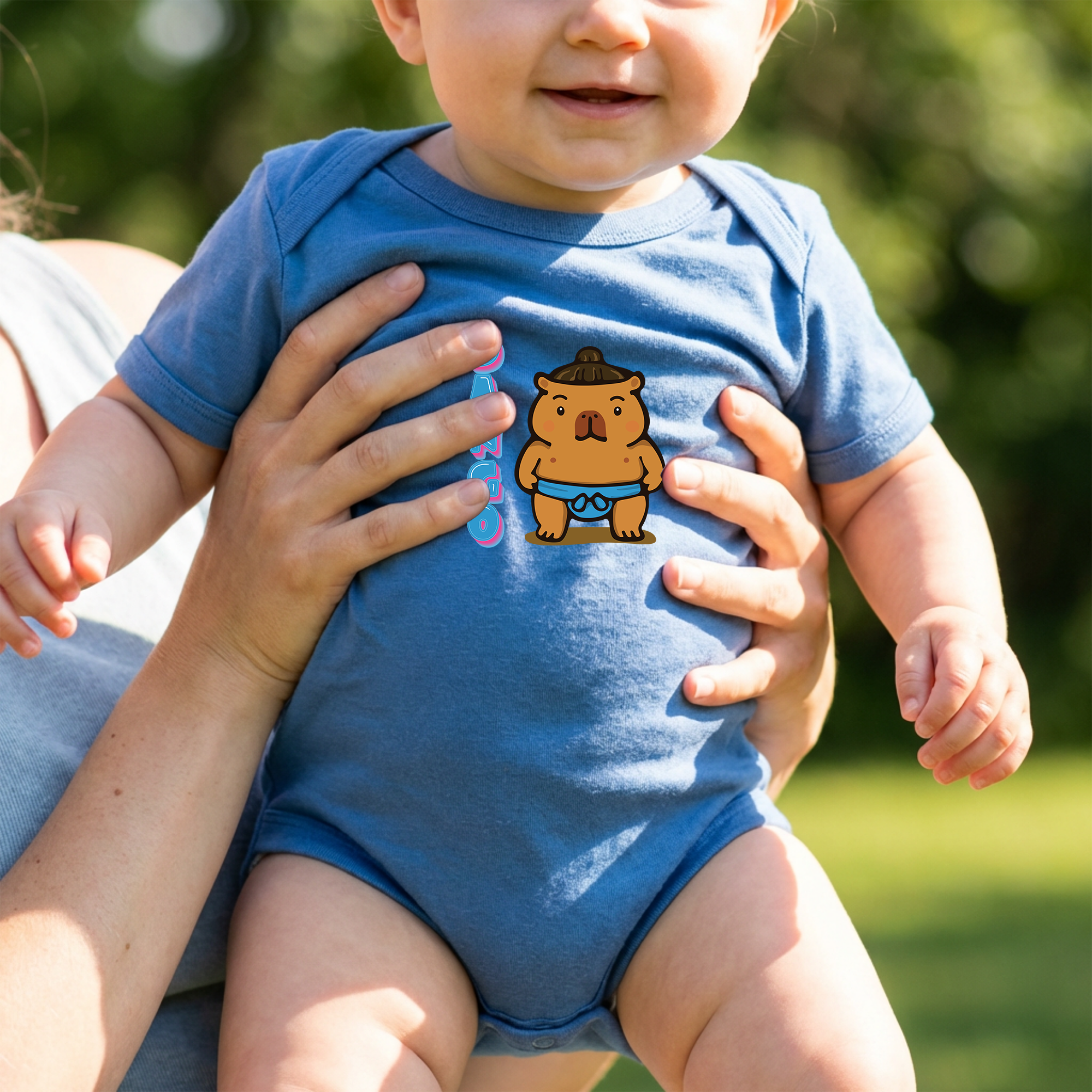Dango the Sumo Lover Capybara Cartoon Bodysuit, Cute Kawaii Animal Gift