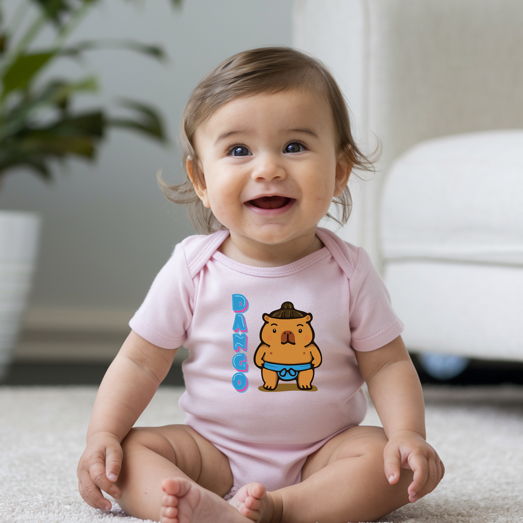 Dango the Sumo Lover Capybara Cartoon Bodysuit, Cute Kawaii Animal Gift
