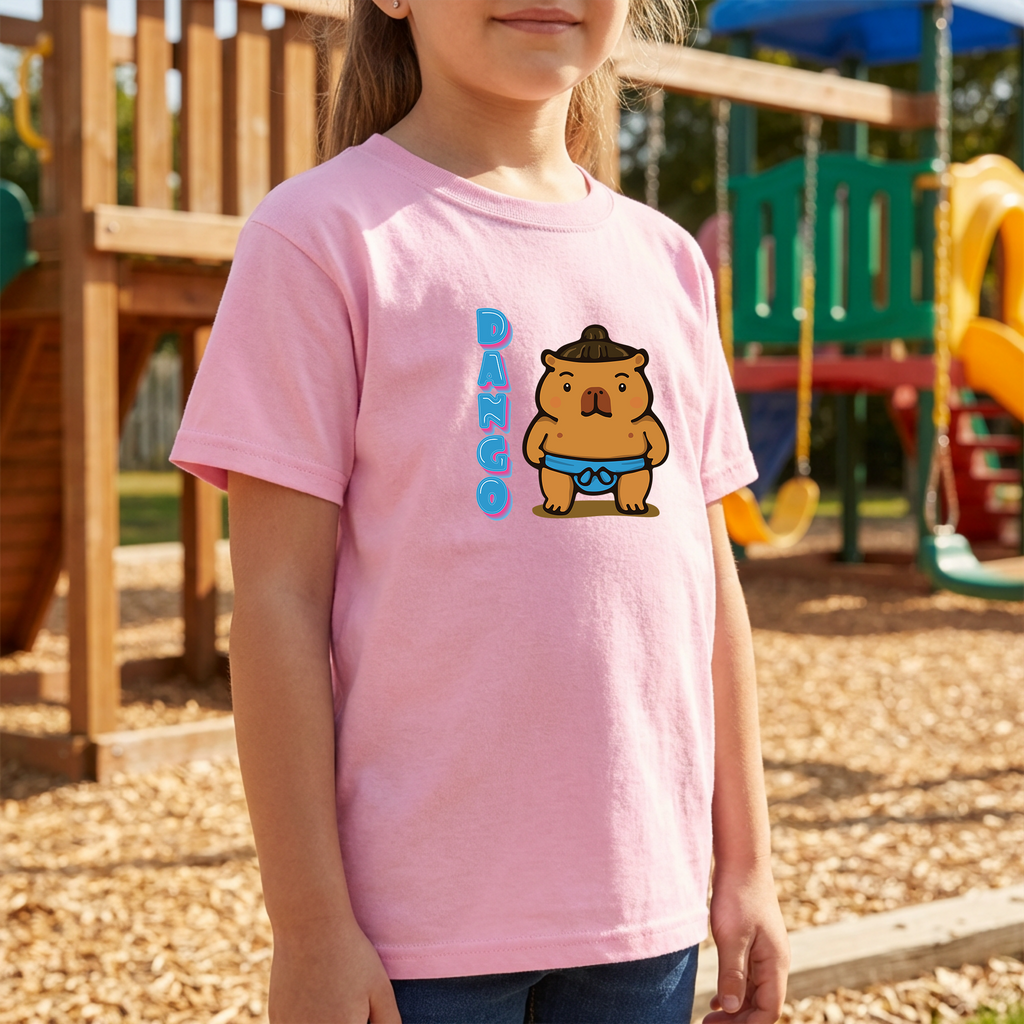 Dango the Sumo Lover Capybara Cartoon T-Shirt, Cute Kawaii Animal Gift