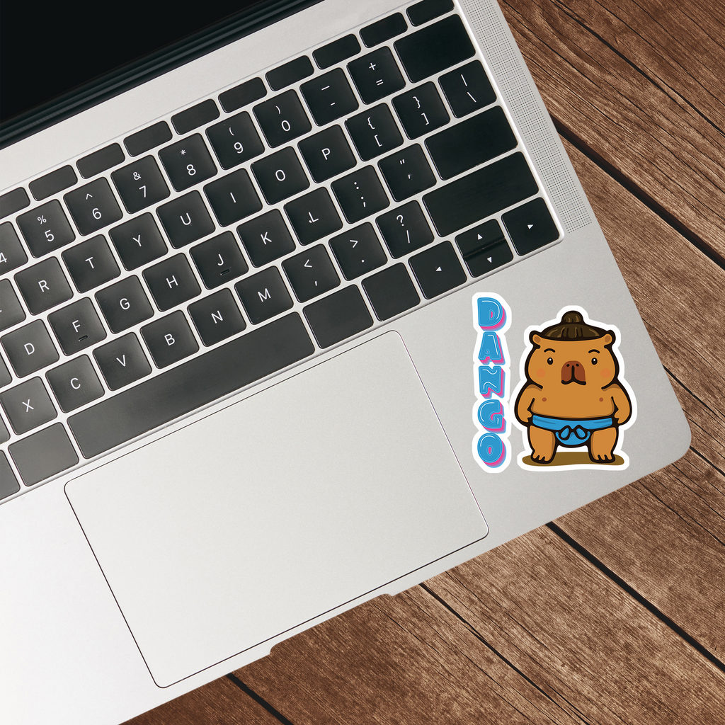 Dango the Sumo Lover Capybara Cartoon Stickers, Cute Kawaii Animal Gift