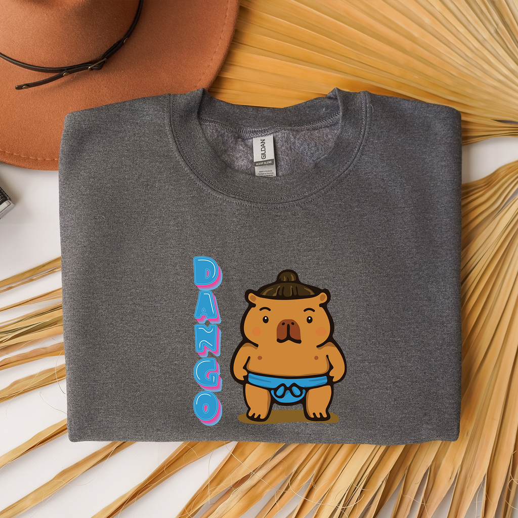 Dango the Sumo Lover Capybara Cartoon Sweater, Cute Kawaii Animal Gift