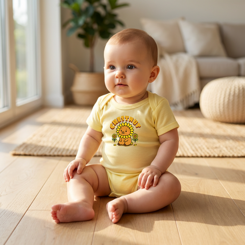 Chestnut the Sunflower Lover Capybara Cartoon Bodysuit, Cute Kawaii Animal Gift