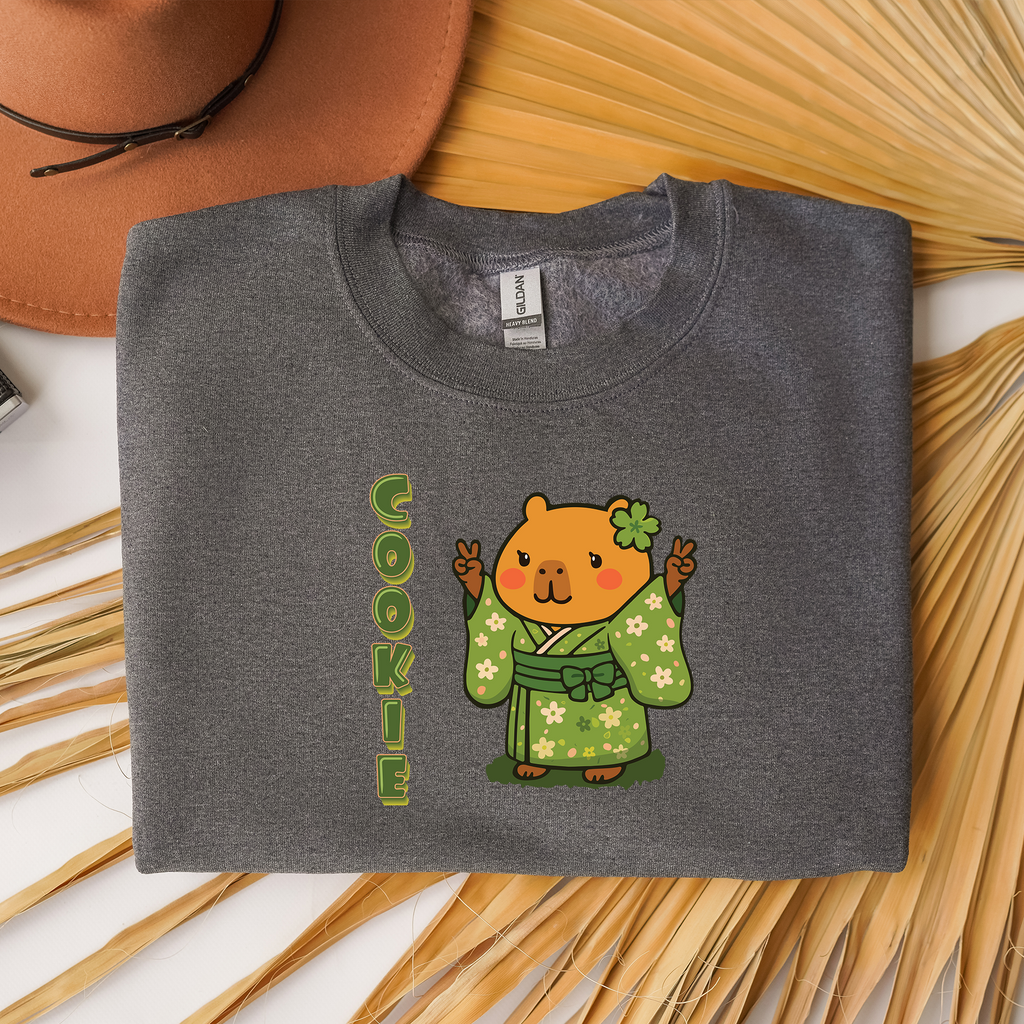 Cookie the Fun Lover Capybara Cartoon Sweater, Cute Kawaii Animal Gift