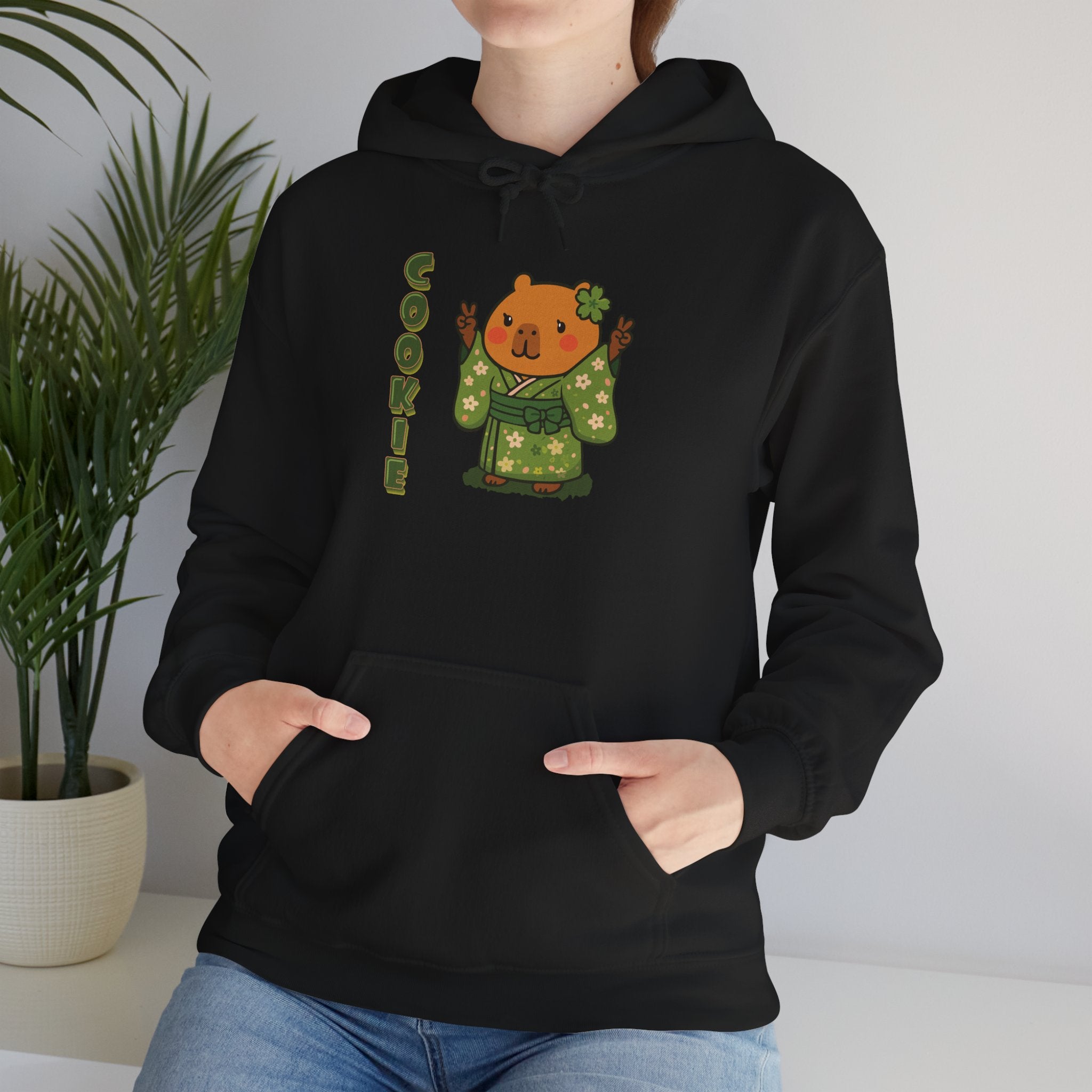 Cookie the Fun Lover Capybara Cartoon Hoodie, Cute Kawaii Animal Gift