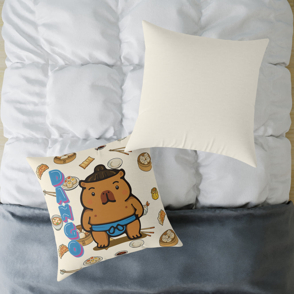 Dango the Sumo Lover Capybara Cartoon Pillow, Cute Kawaii Animal Gift
