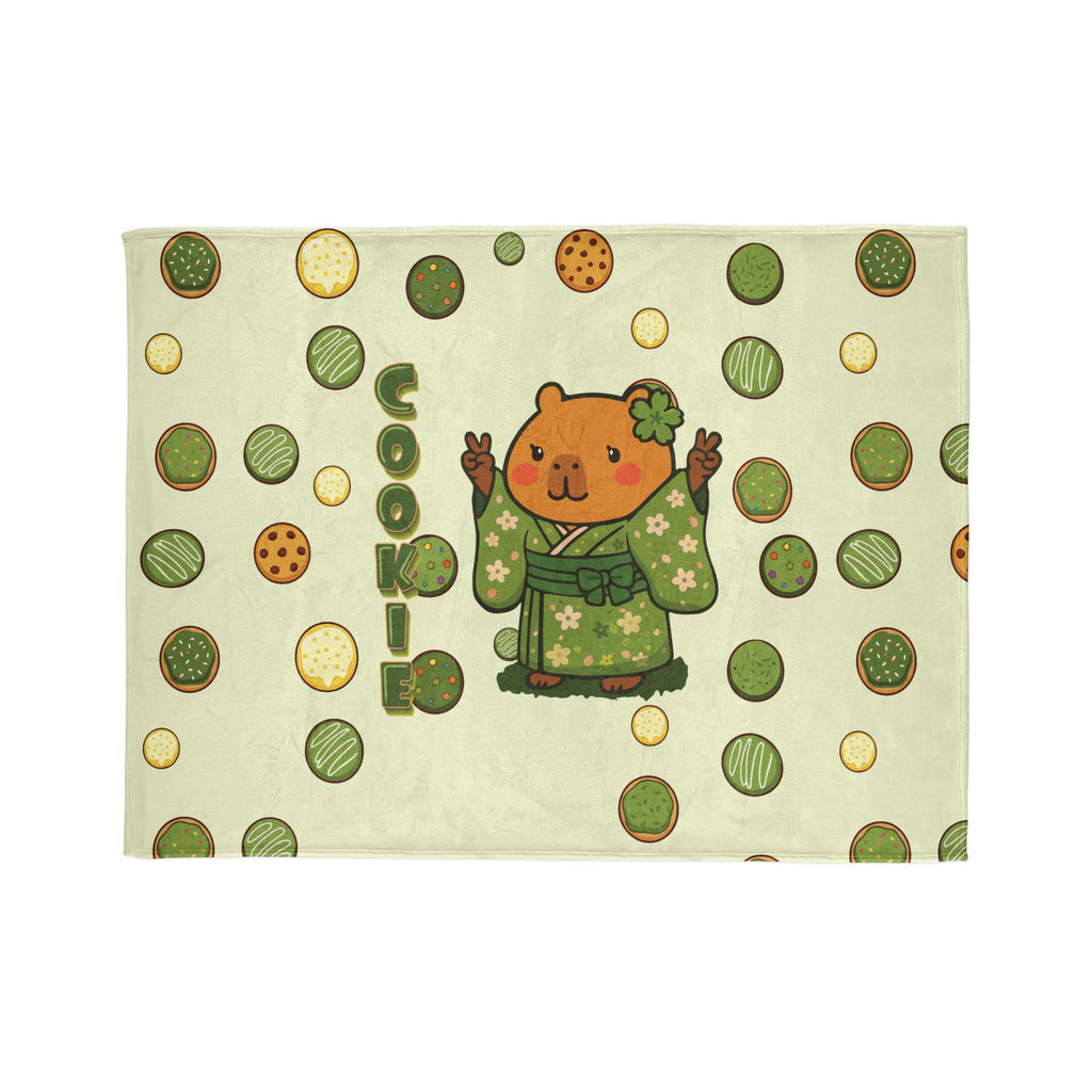 Cookie the Fun Lover Capybara Cartoon Soft Blanket, Cute Kawaii Animal Gift