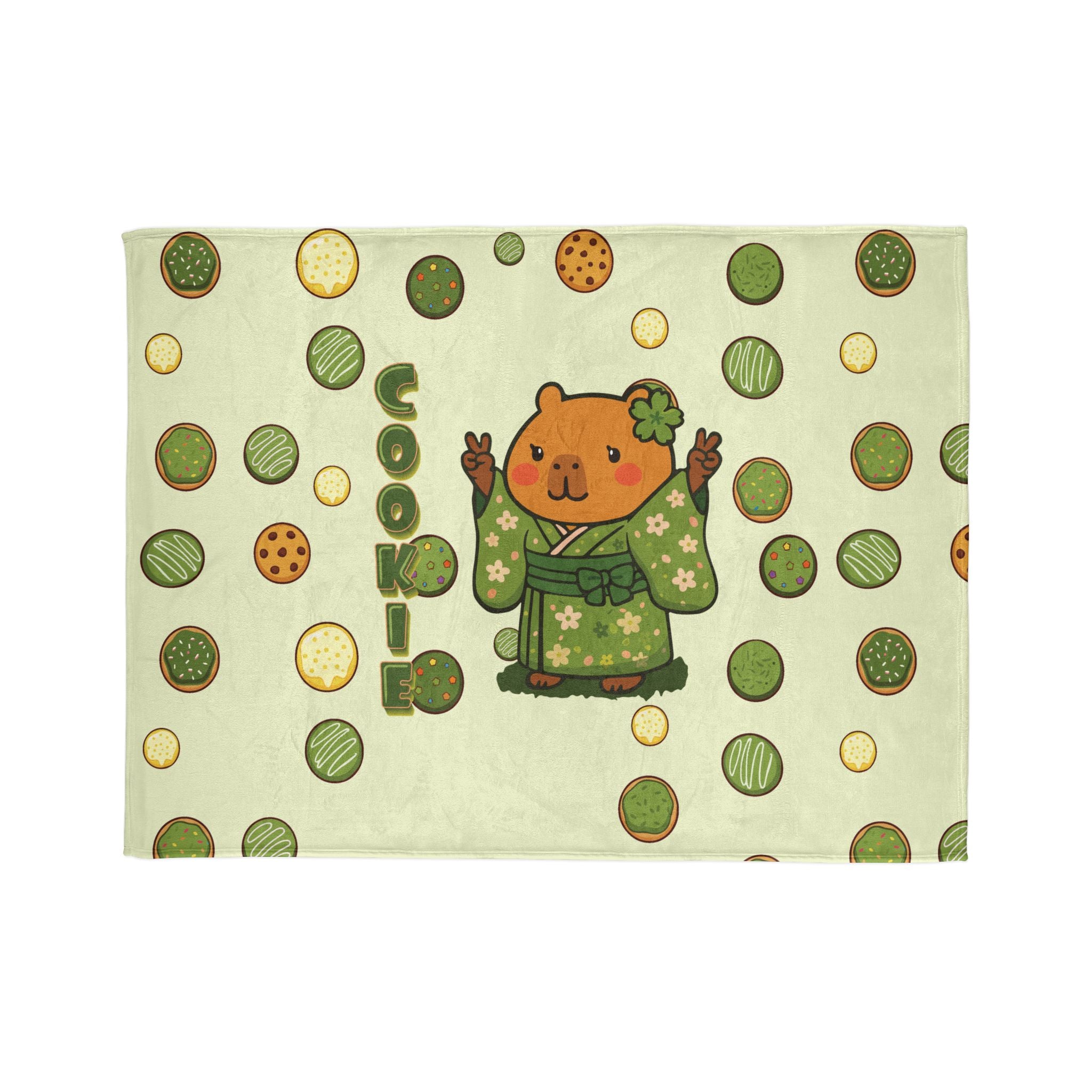 Cookie the Fun Lover Capybara Cartoon Soft Blanket, Cute Kawaii Animal Gift