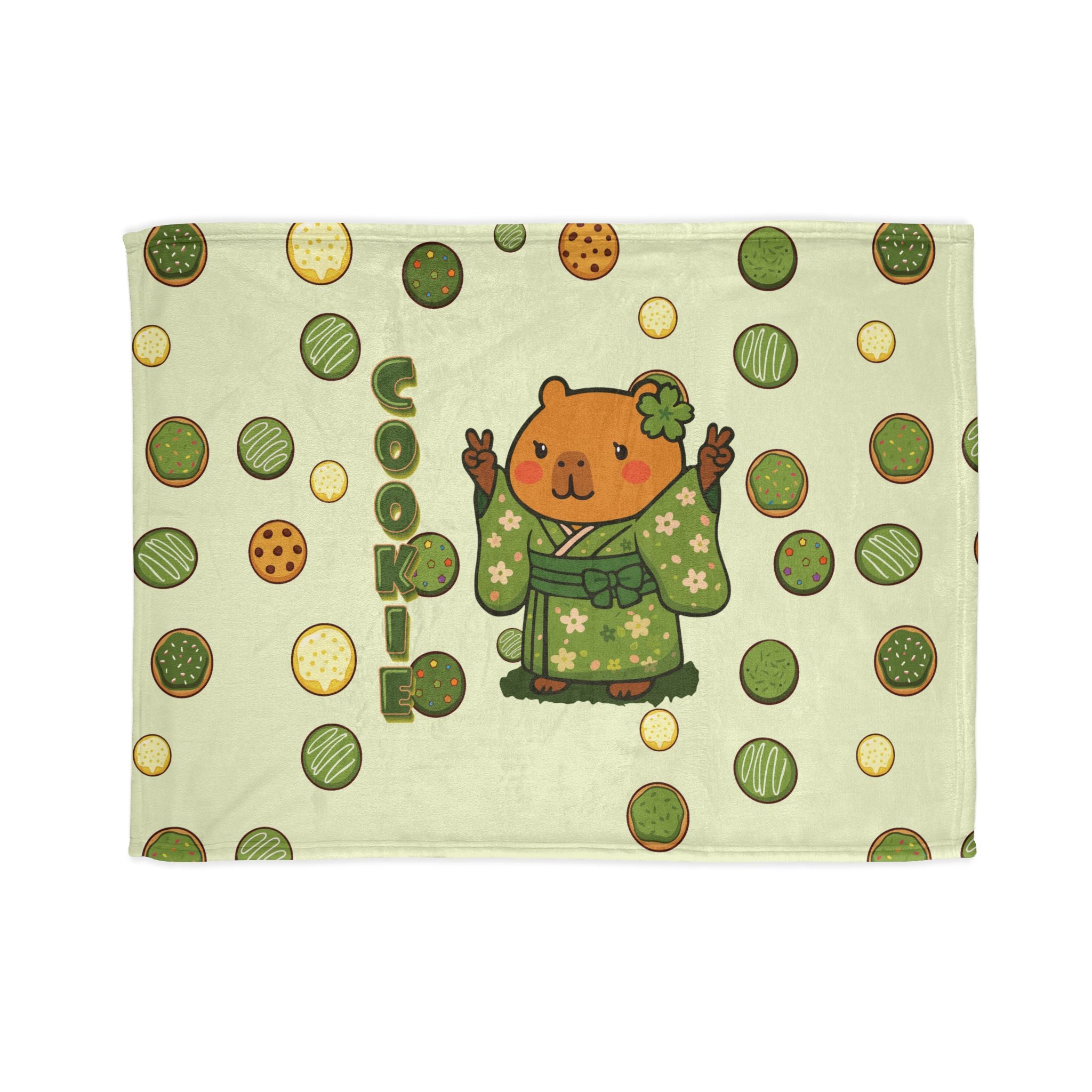 Cookie the Fun Lover Capybara Cartoon Soft Blanket, Cute Kawaii Animal Gift