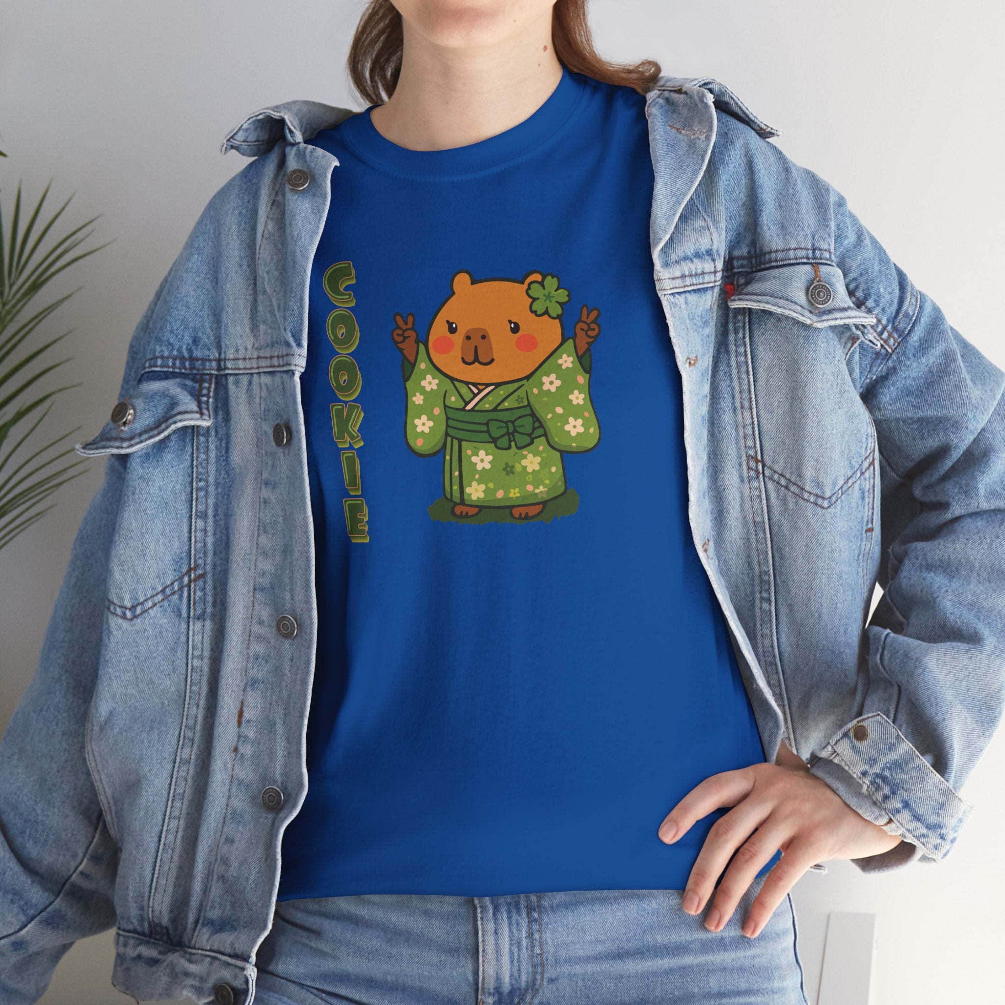 Cookie the Fun Lover Capybara Cartoon T-Shirt, Cute Kawaii Animal Gift