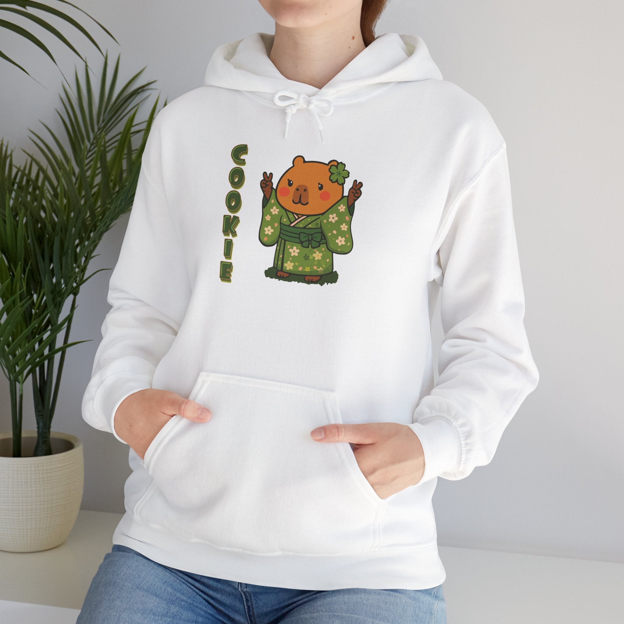 Cookie the Fun Lover Capybara Cartoon Hoodie, Cute Kawaii Animal Gift
