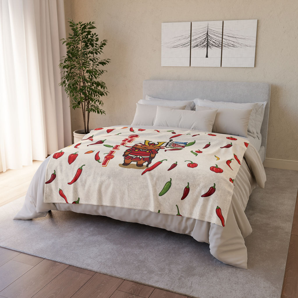 Chilli the Samurai Warrior Capybara Cartoon Soft Blanket, Cute Kawaii Animal Gift