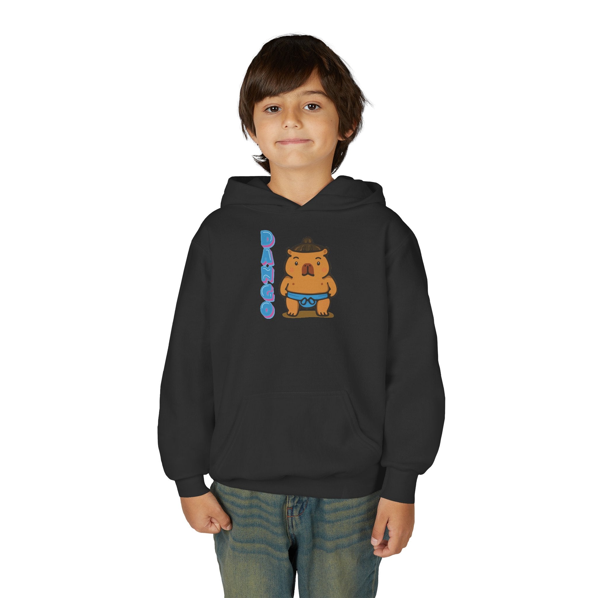 Dango the Sumo Lover Capybara Cartoon Hoodie, Cute Kawaii Animal Gift