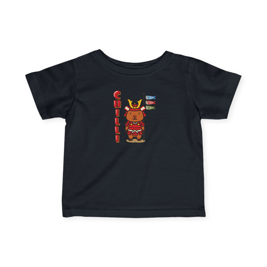 Chilli the Samurai Warrior Capybara Cartoon T-Shirt, Cute Kawaii Animal Gift