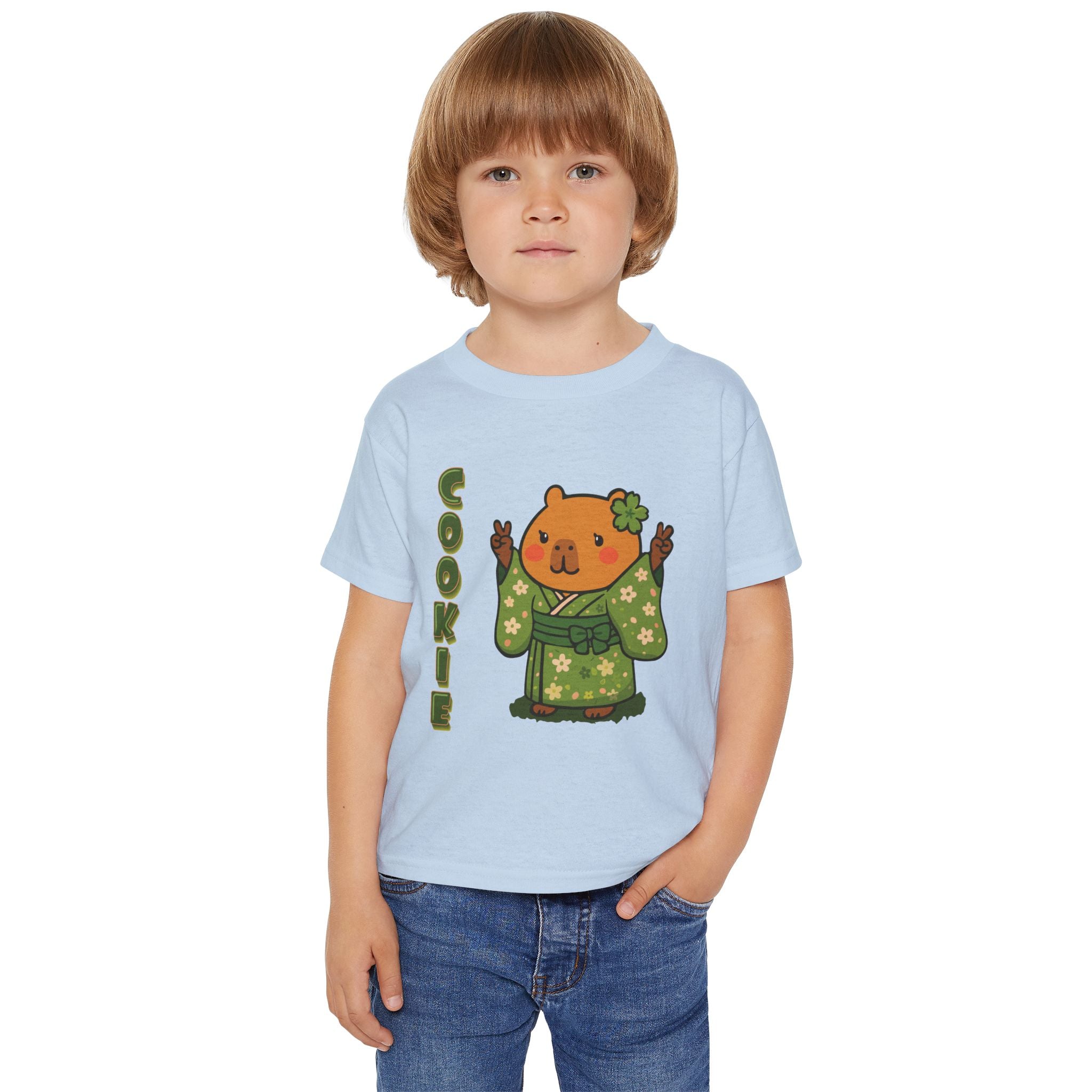 Cookie the Fun Lover Capybara Cartoon T-Shirt, Cute Kawaii Animal Gift