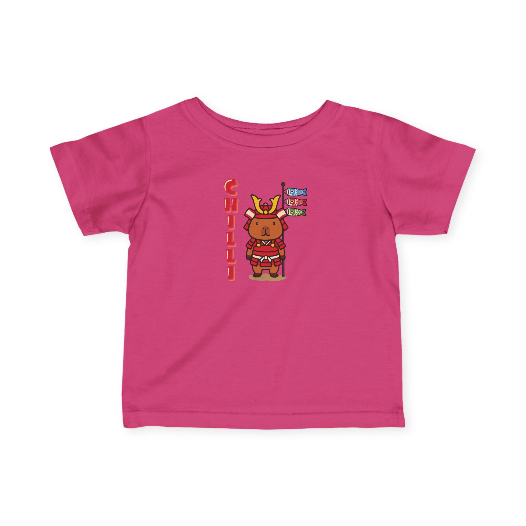 Chilli the Samurai Warrior Capybara Cartoon T-Shirt, Cute Kawaii Animal Gift