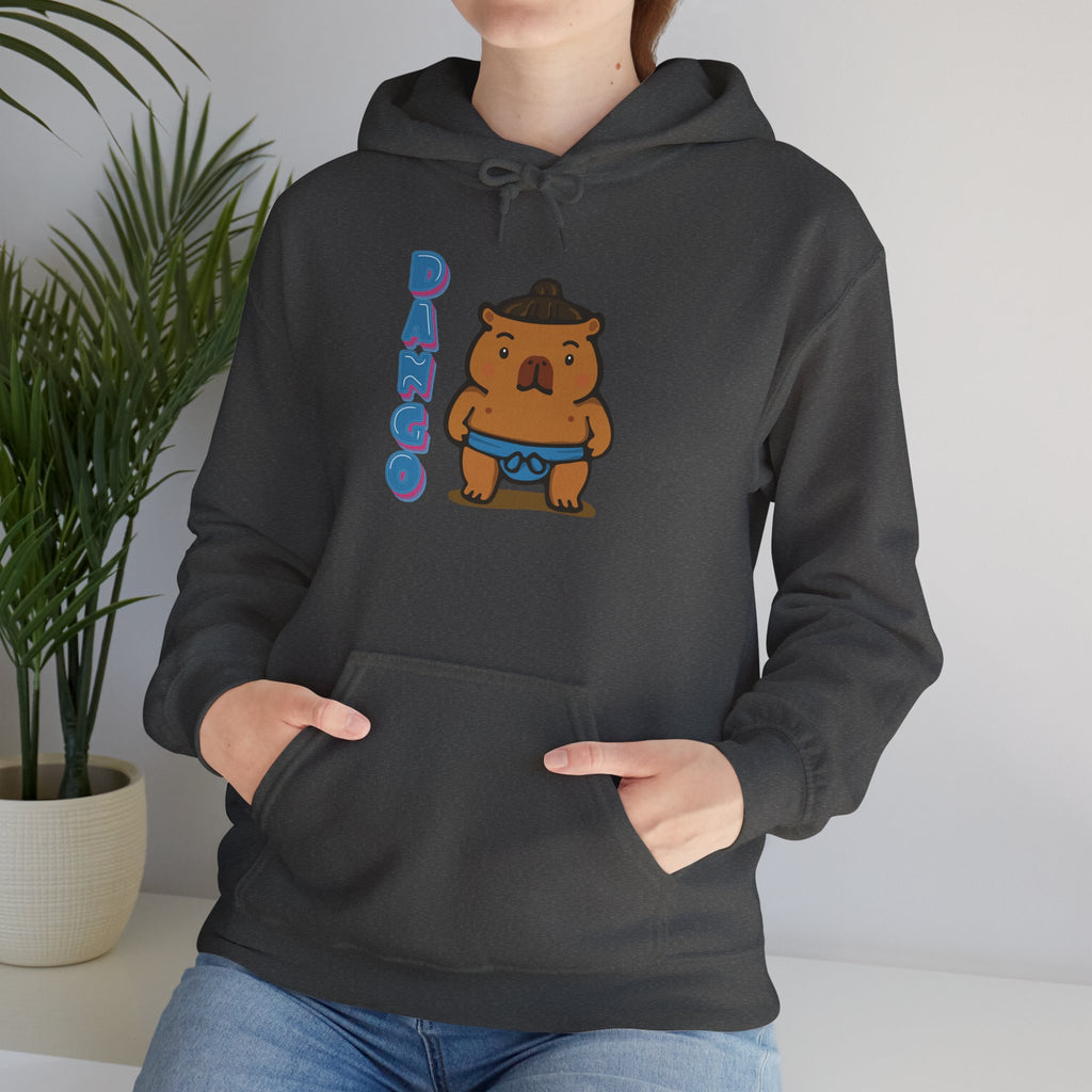 Dango the Sumo Lover Capybara Cartoon Hoodie, Cute Kawaii Animal Gift