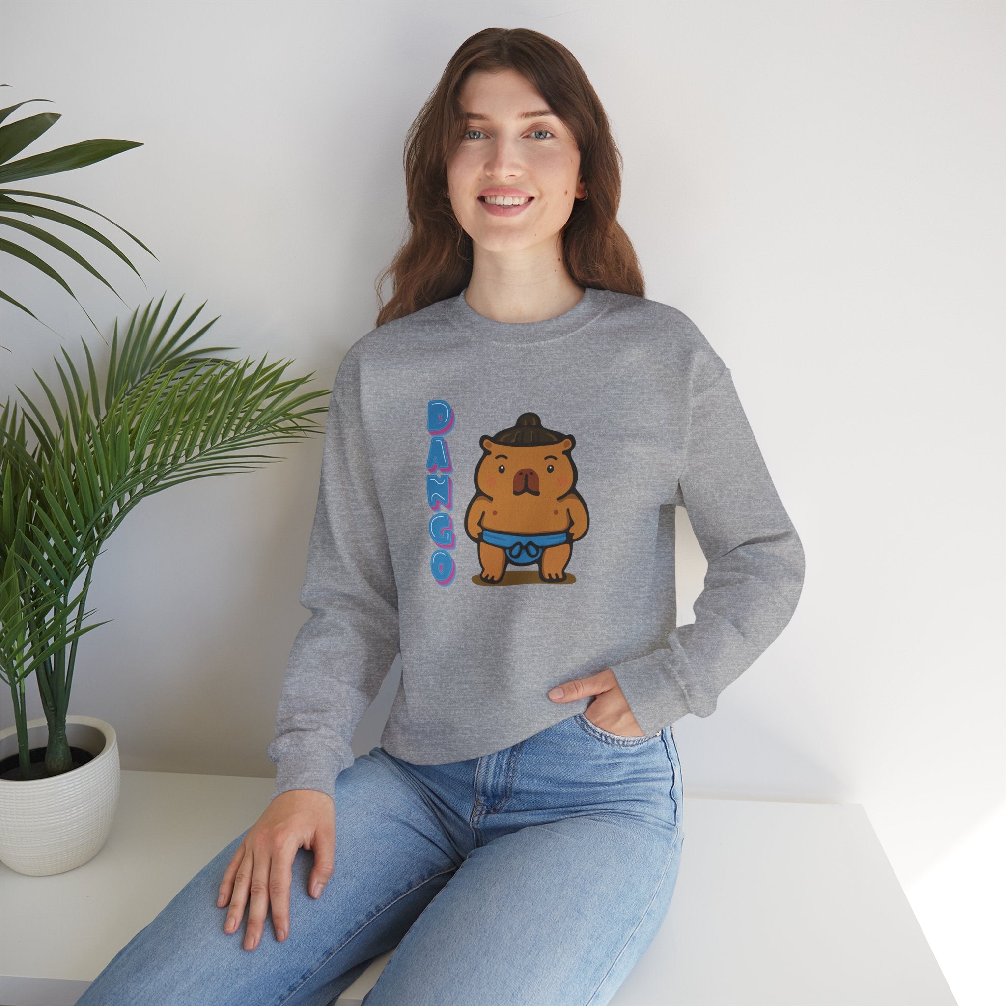 Dango the Sumo Lover Capybara Cartoon Sweater, Cute Kawaii Animal Gift