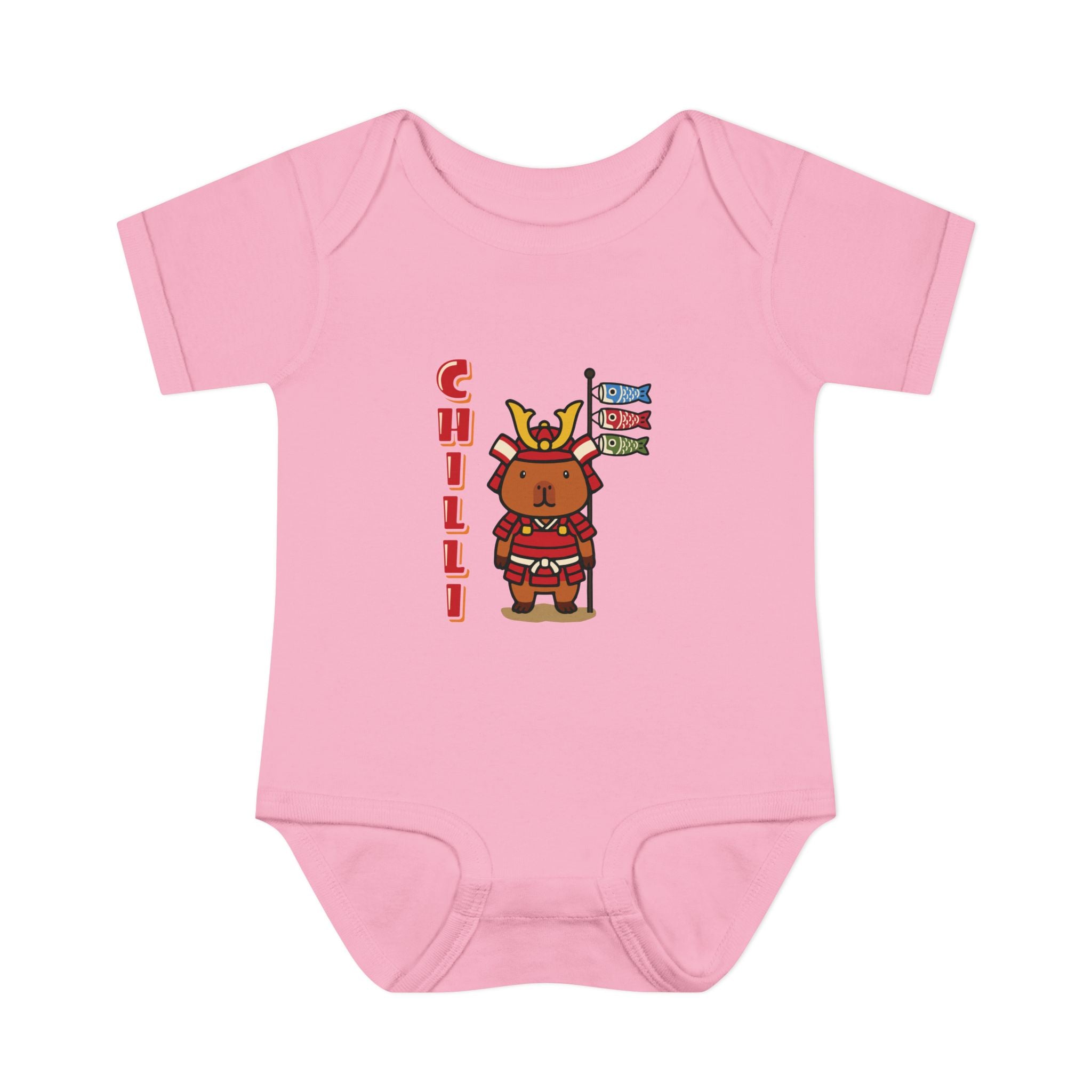 Chilli the Samurai Warrior Capybara Cartoon Bodysuit, Cute Kawaii Animal Gift