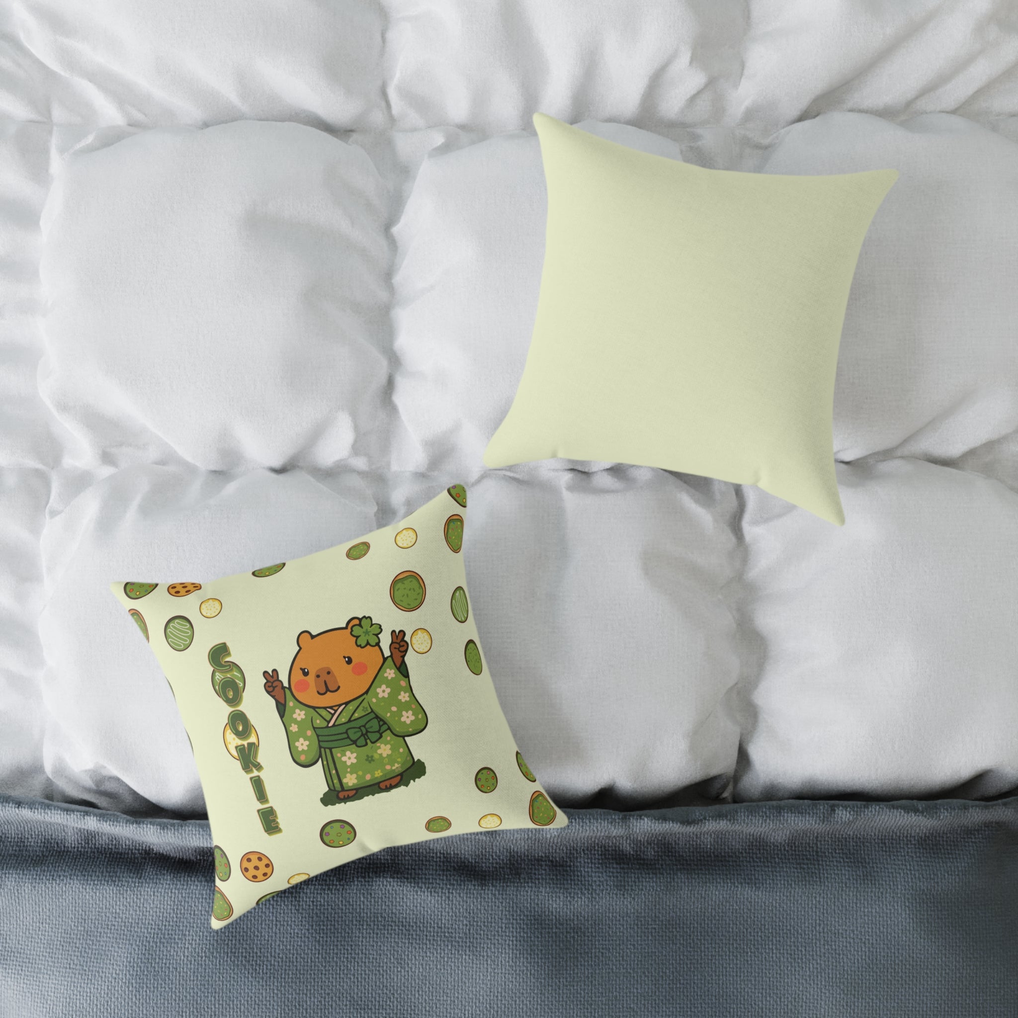 Cookie the Fun Lover Capybara Cartoon Pillow, Cute Kawaii Animal Gift