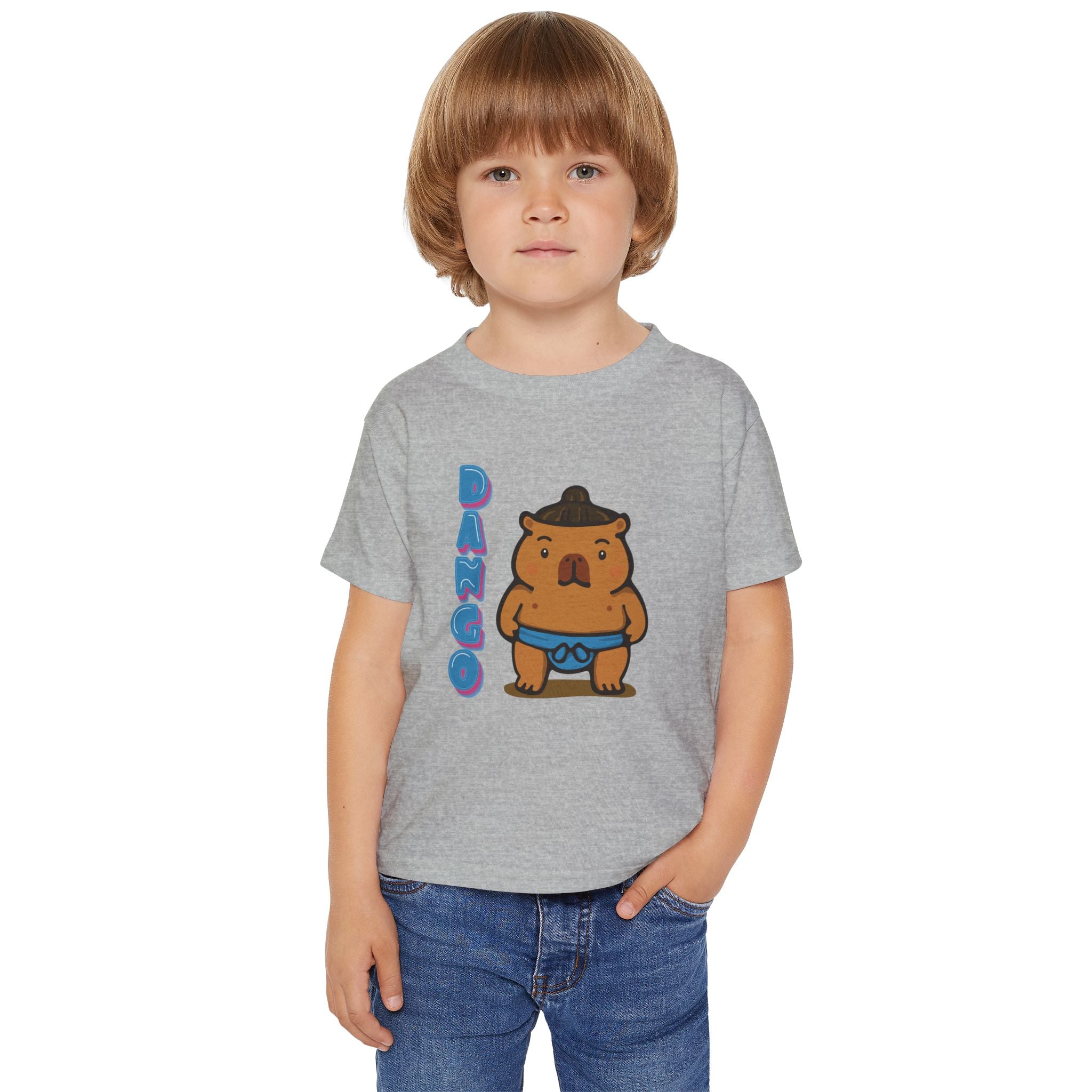 Dango the Sumo Lover Capybara Cartoon T-Shirt, Cute Kawaii Animal Gift