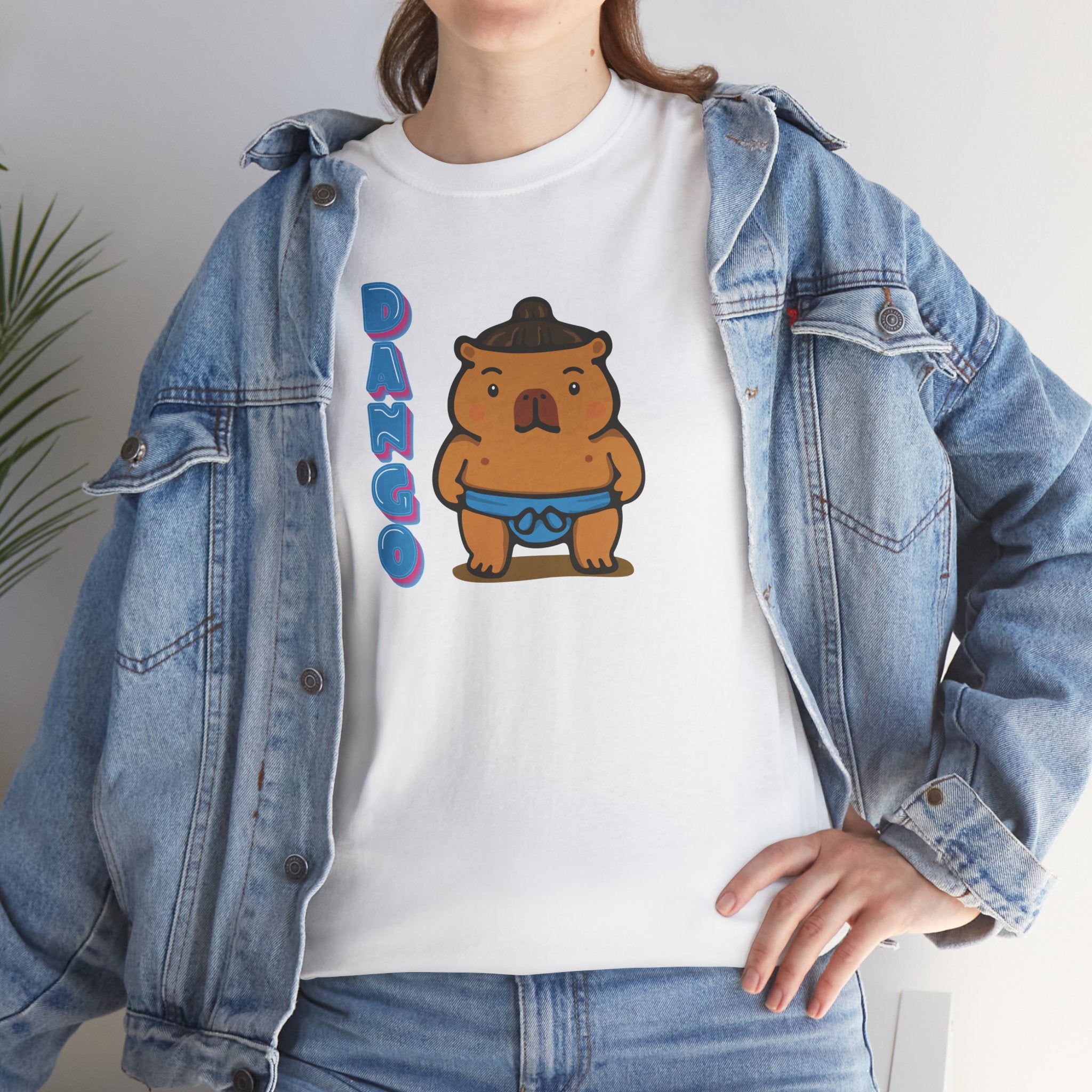 Dango the Sumo Lover Capybara Cartoon T-Shirt, Cute Kawaii Animal Gift