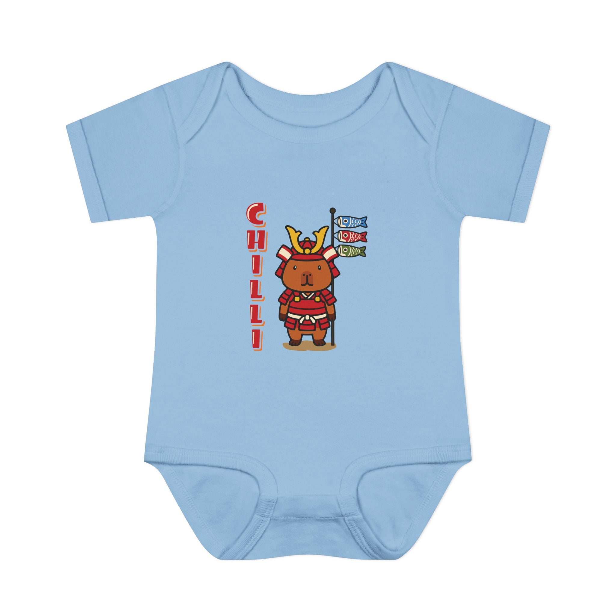 Chilli the Samurai Warrior Capybara Cartoon Bodysuit, Cute Kawaii Animal Gift