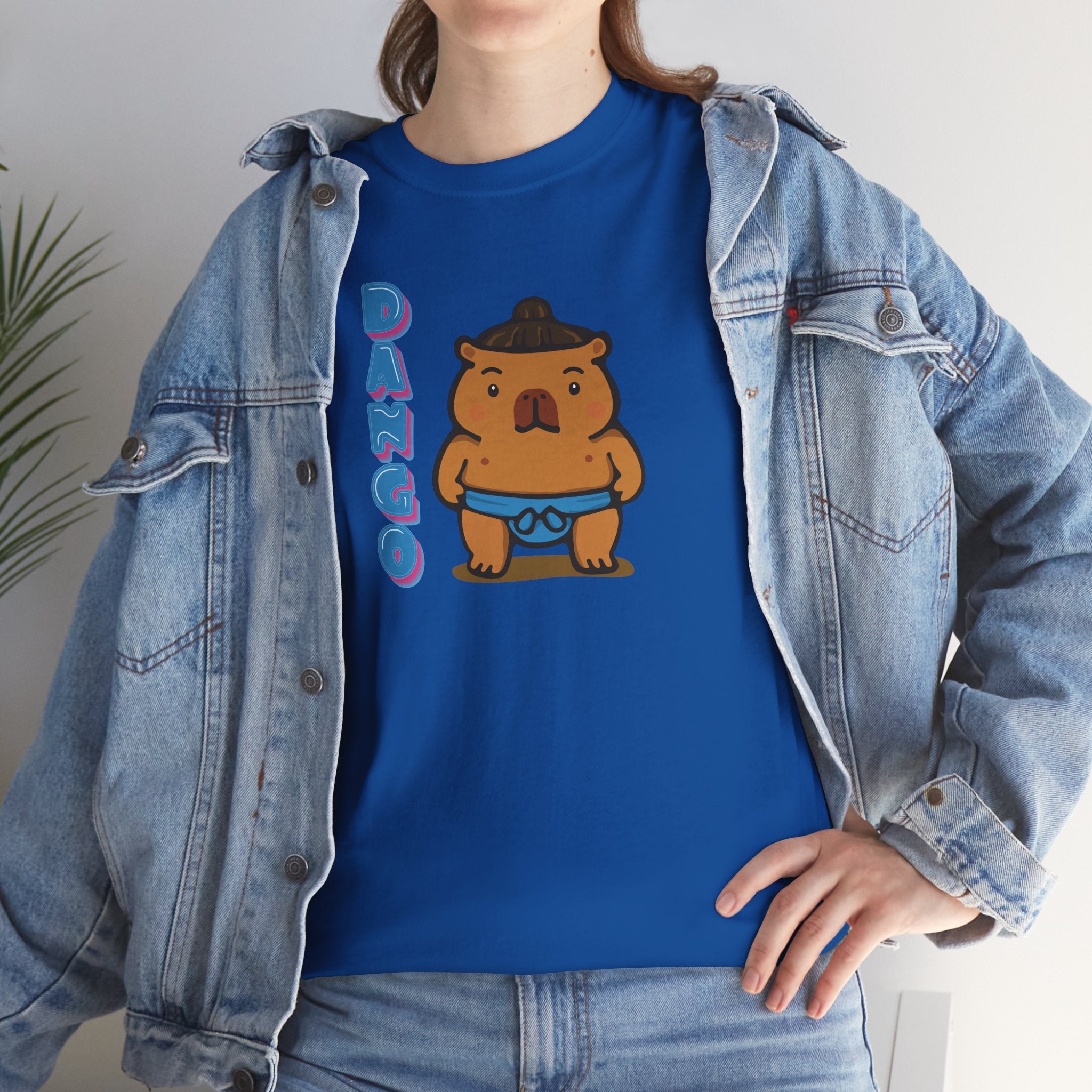 Dango the Sumo Lover Capybara Cartoon T-Shirt, Cute Kawaii Animal Gift
