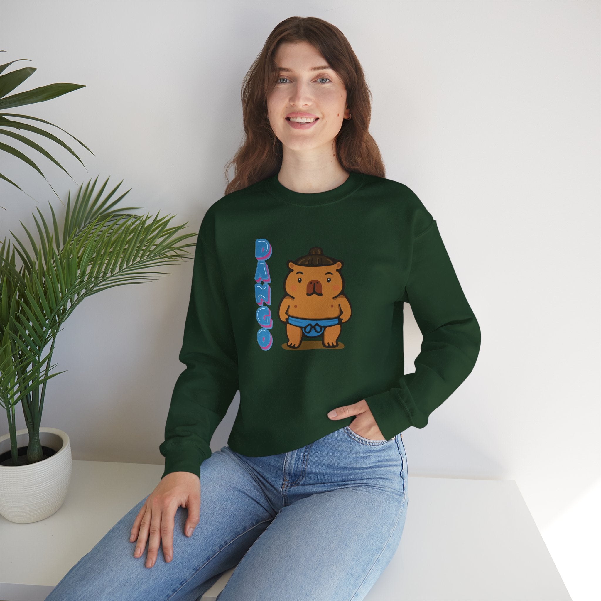 Dango the Sumo Lover Capybara Cartoon Sweater, Cute Kawaii Animal Gift
