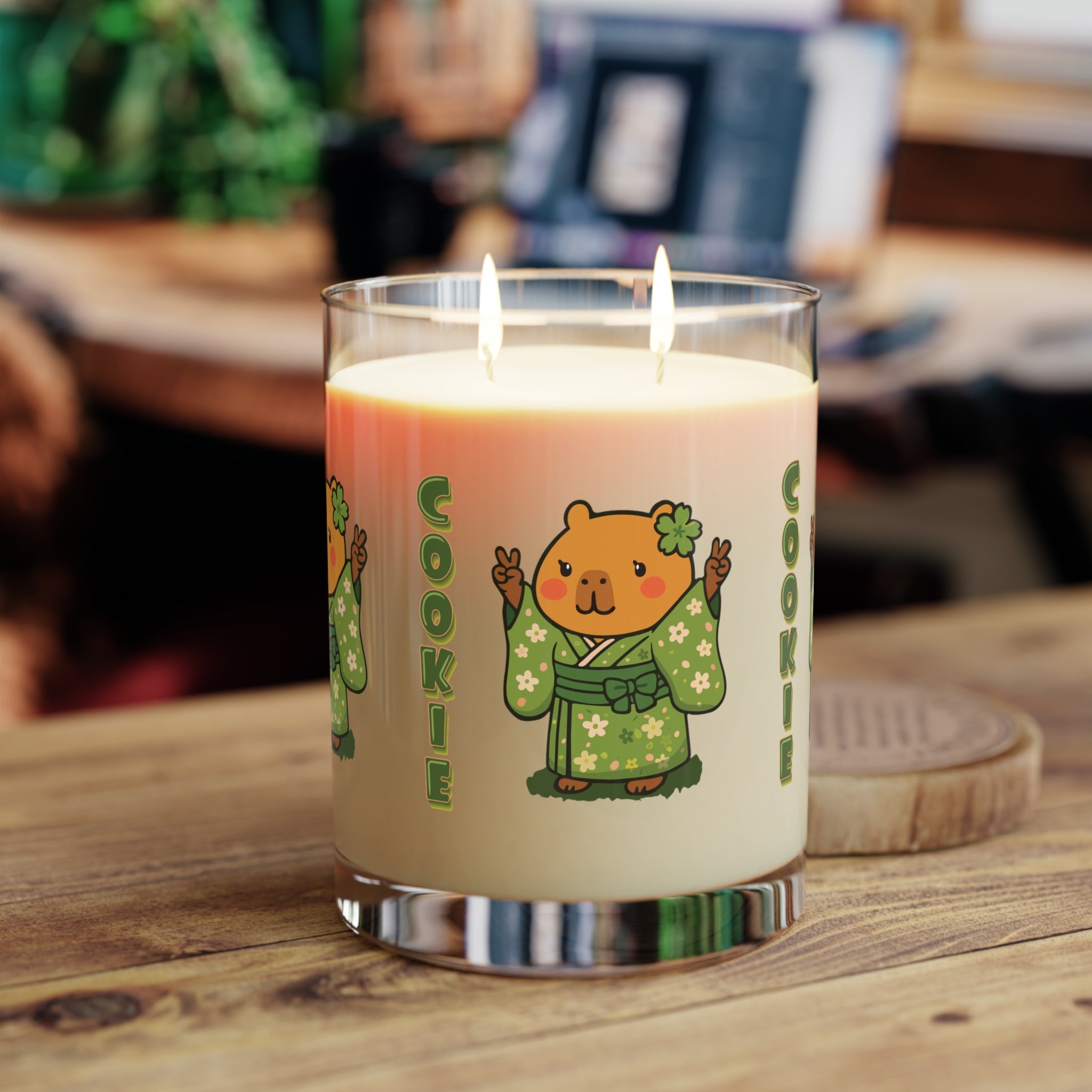 Cookie the Fun Lover Capybara Cartoon Candle, Cute Kawaii Animal Gift