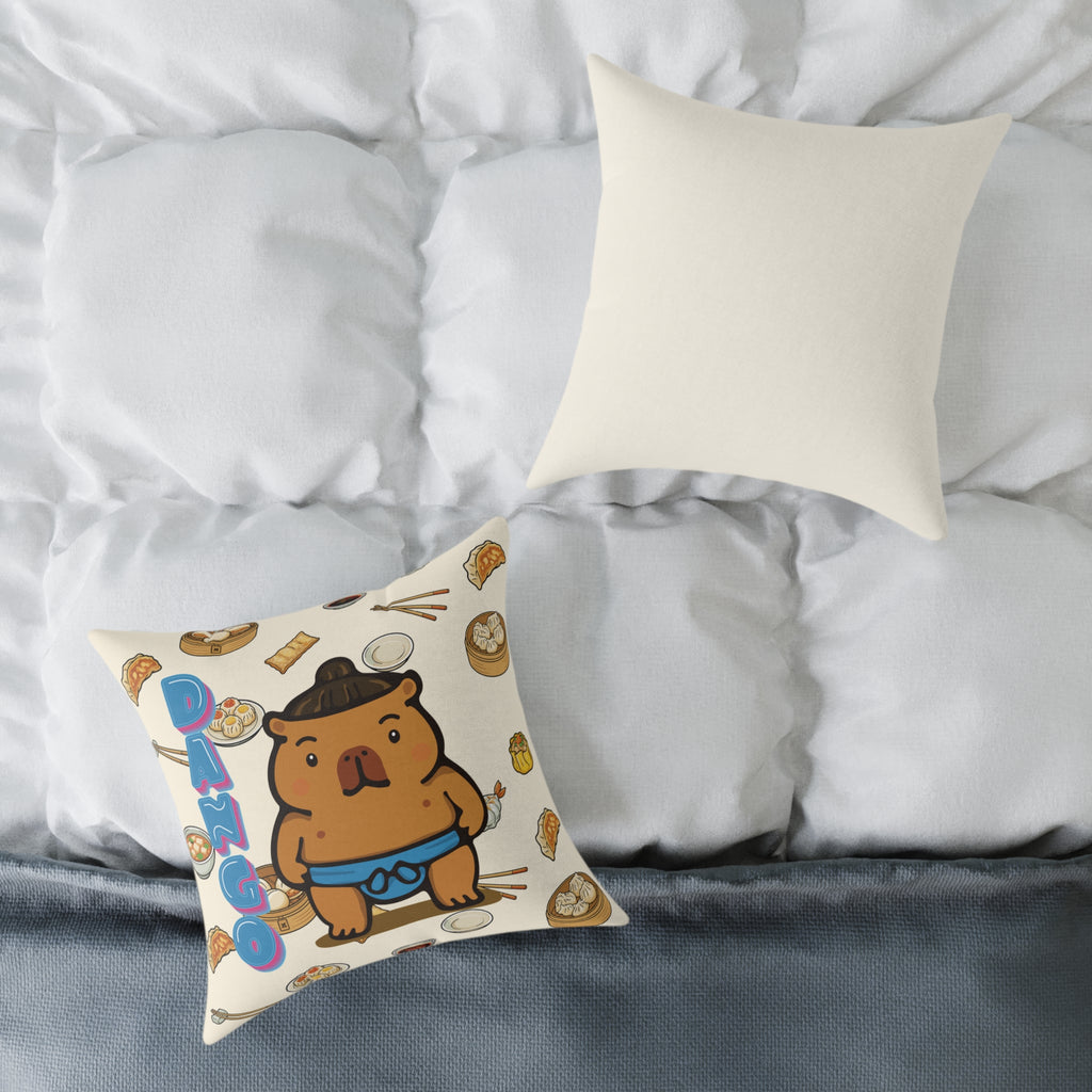 Dango the Sumo Lover Capybara Cartoon Pillow, Cute Kawaii Animal Gift