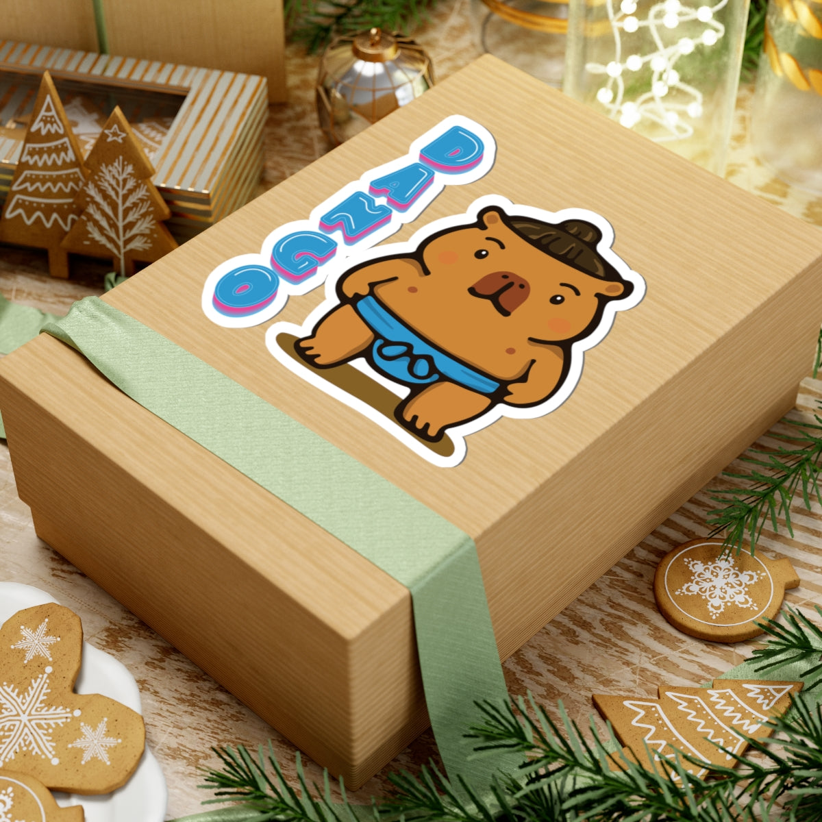 Dango the Sumo Lover Capybara Cartoon Stickers, Cute Kawaii Animal Gift