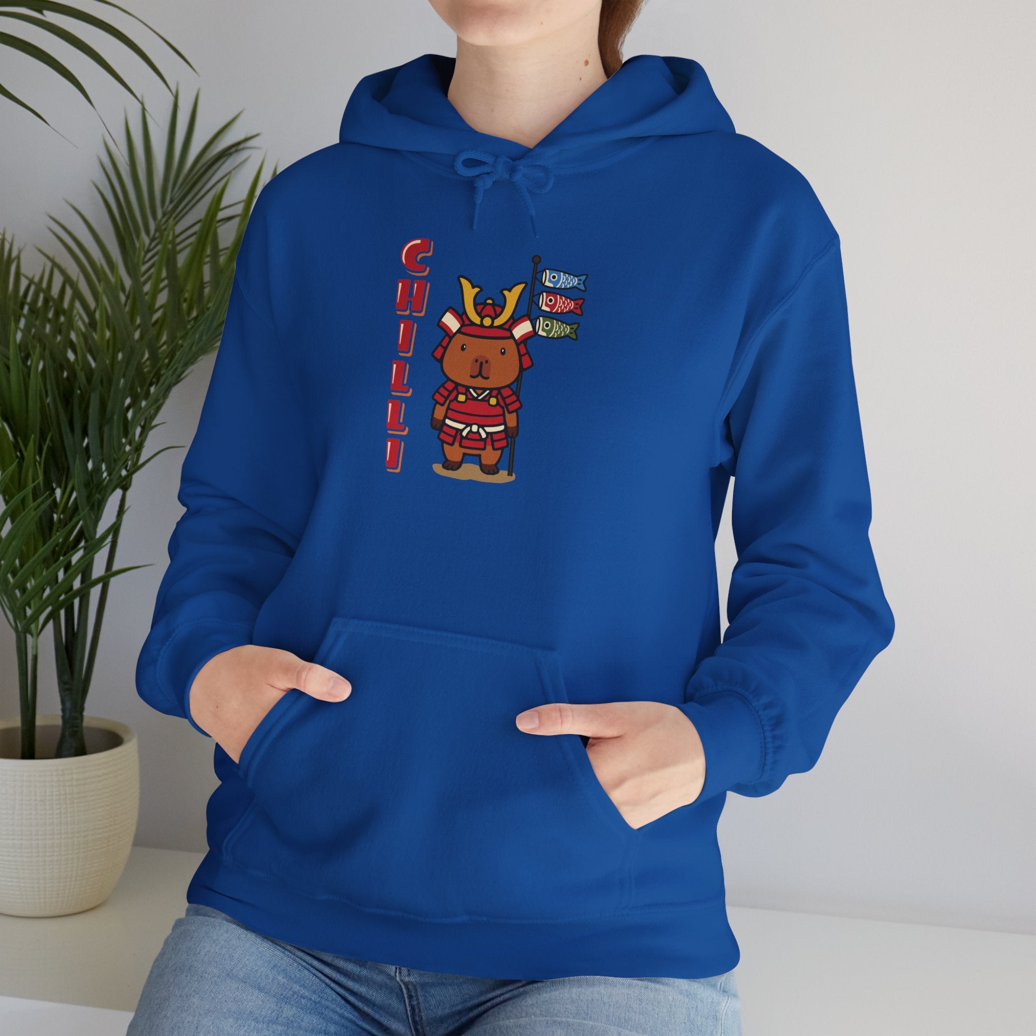 Chilli the Samurai Warrior Capybara Cartoon Hoodie, Cute Kawaii Animal Gift