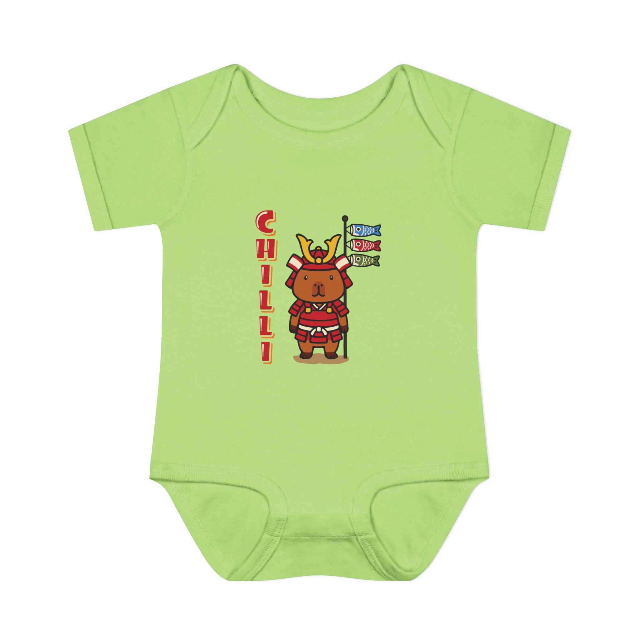 Chilli the Samurai Warrior Capybara Cartoon Bodysuit, Cute Kawaii Animal Gift