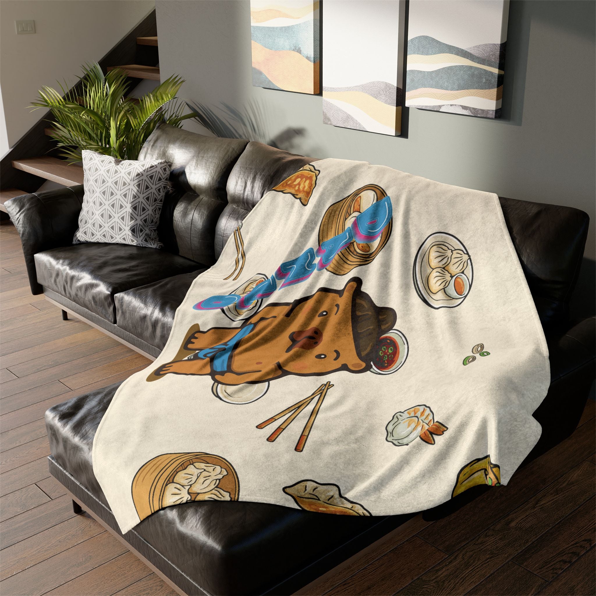 Dango the Sumo Lover Capybara Cartoon Soft Blanket, Cute Kawaii Animal Gift