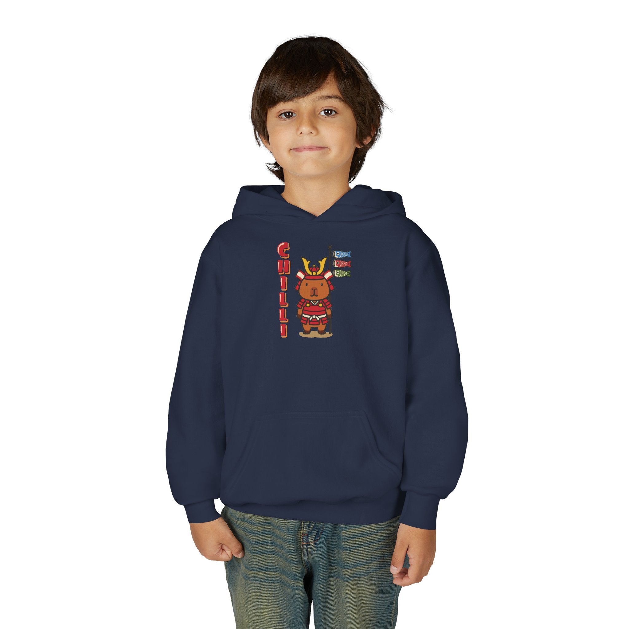 Chilli the Samurai Warrior Capybara Cartoon Hoodie, Cute Kawaii Animal Gift