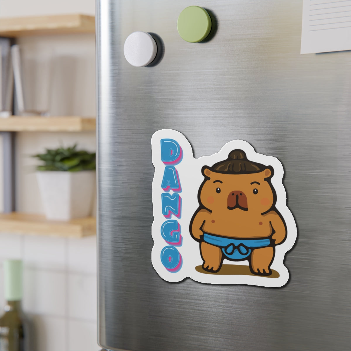 Dango the Sumo Lover Capybara Cartoon Magnets, Cute Kawaii Animal Gift