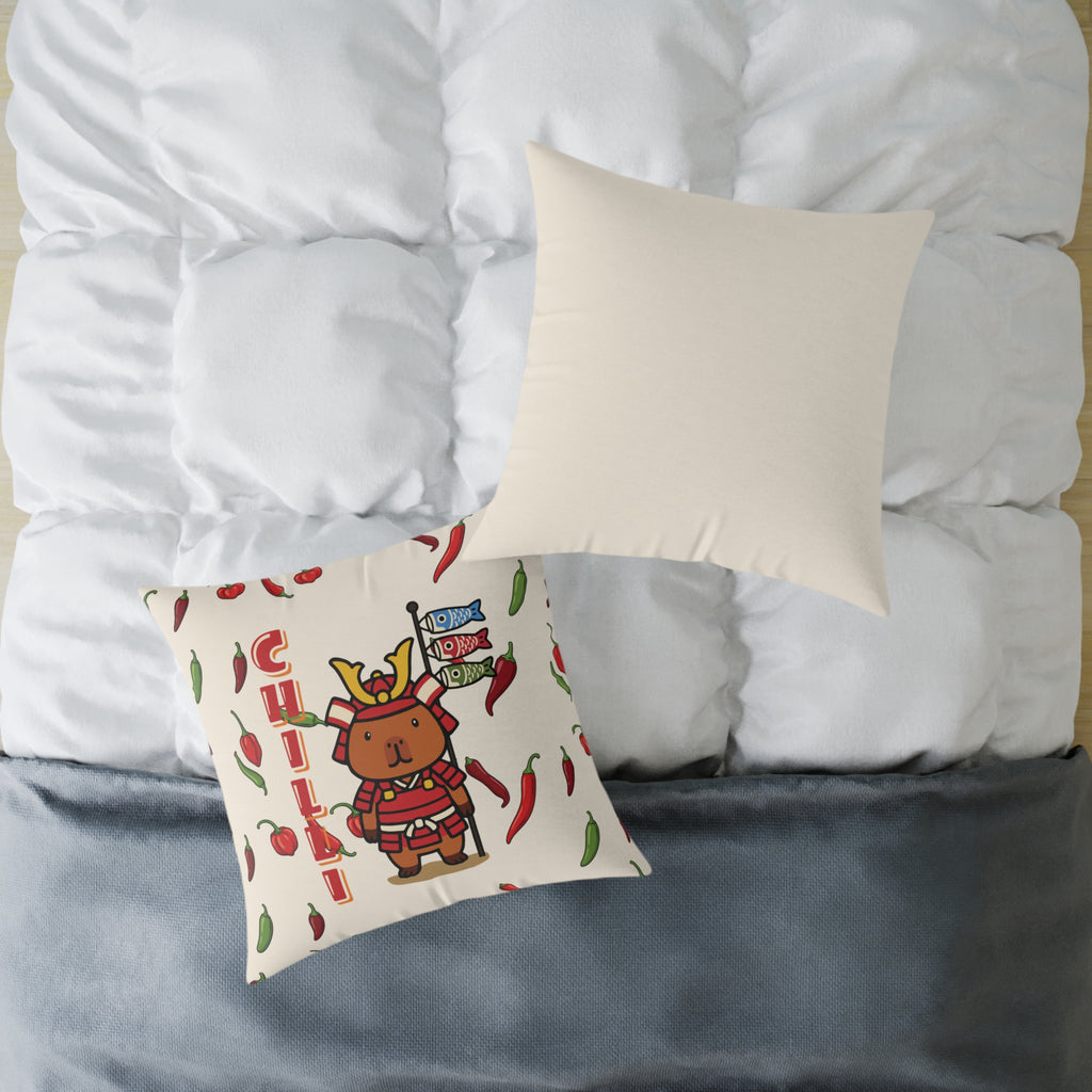 Chilli the Samurai Warrior Capybara Cartoon Pillow, Cute Kawaii Animal Gift
