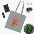 Cinnamon the Cherry Blossom Lover Capybara Cartoon Tote Bag, Cute Kawaii Animal Gift