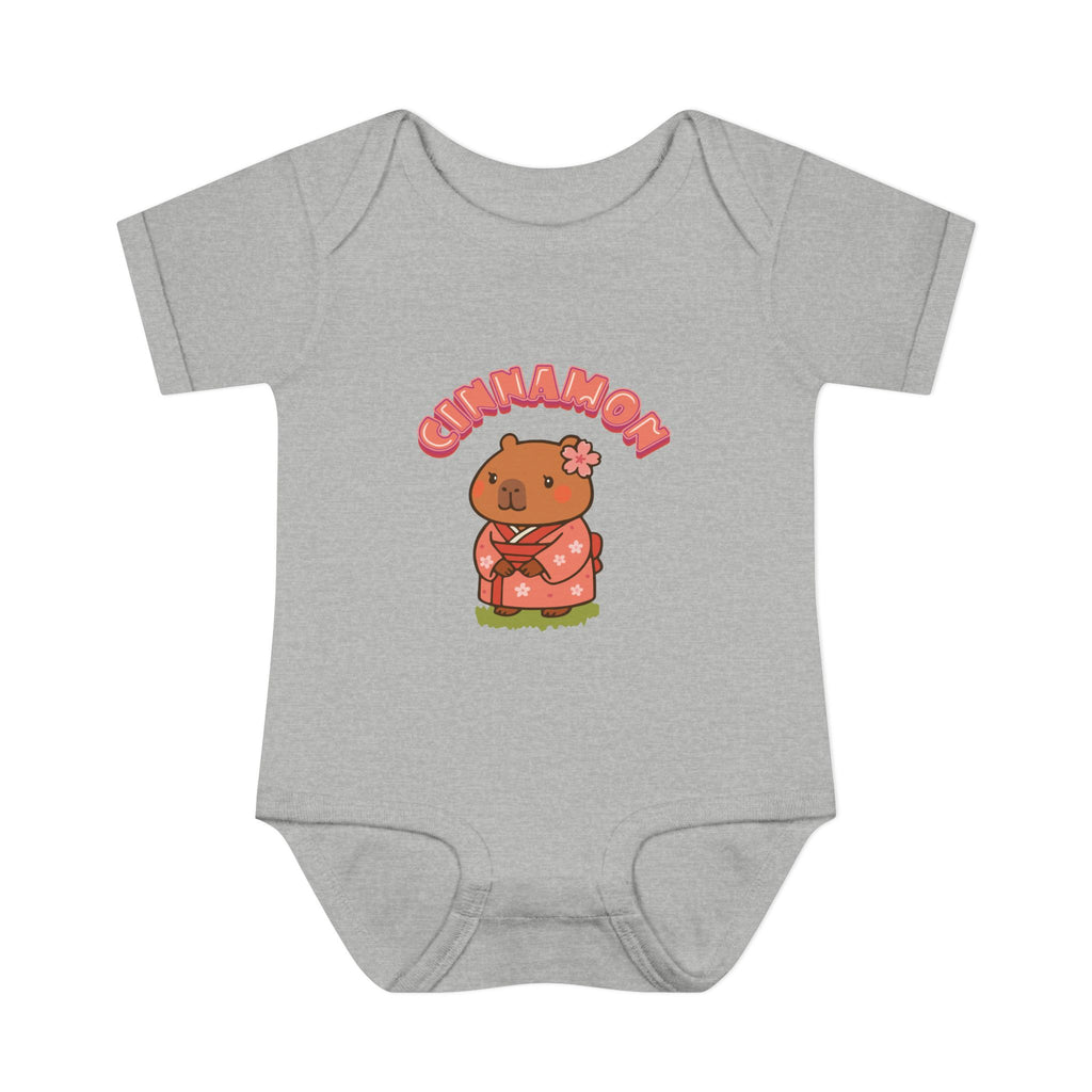 Cinnamon the Cherry Blossom Lover Capybara Cartoon Bodysuit, Cute Kawaii Animal Gift