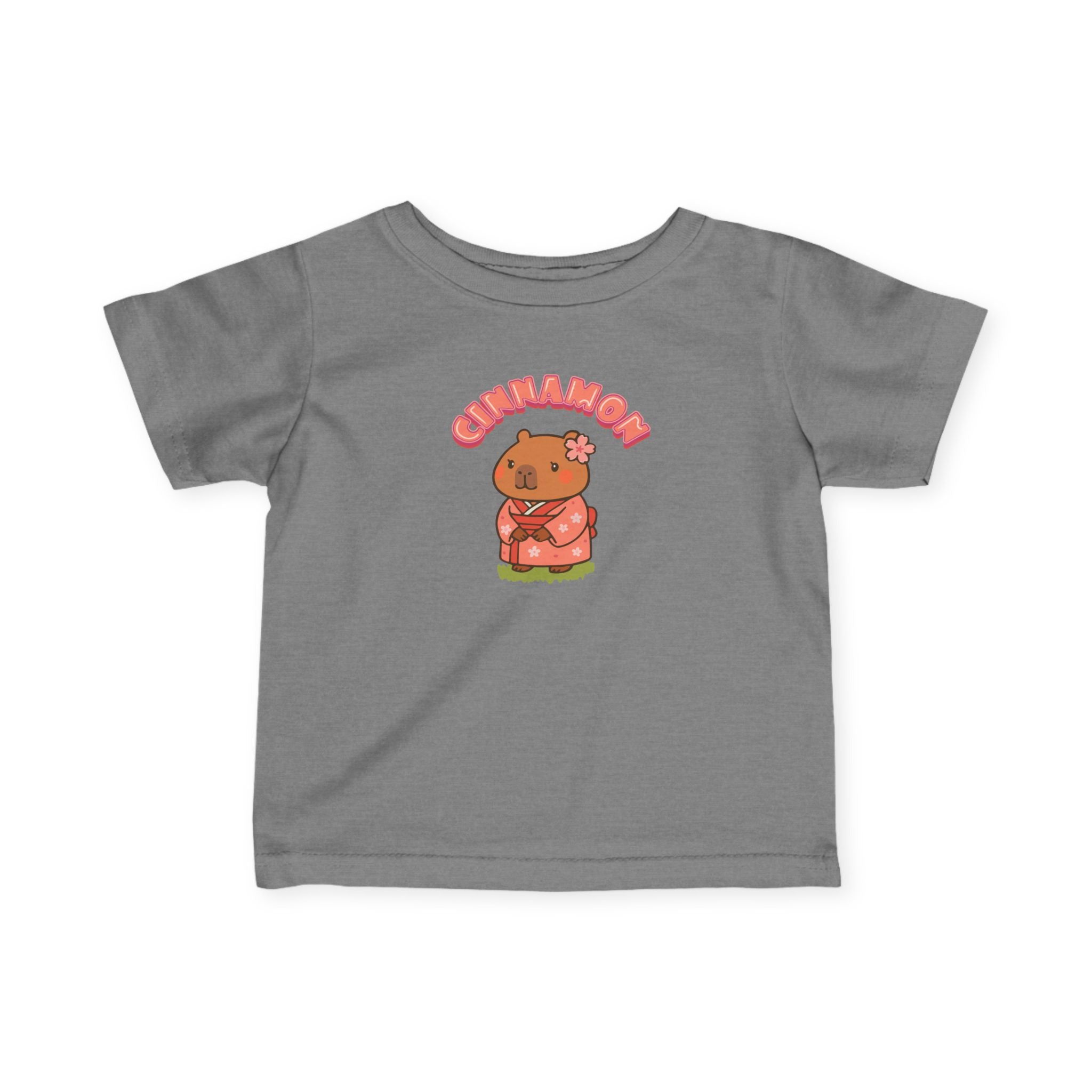 Cinnamon the Cherry Blossom Lover Capybara Cartoon T-Shirt, Cute Kawaii Animal Gift