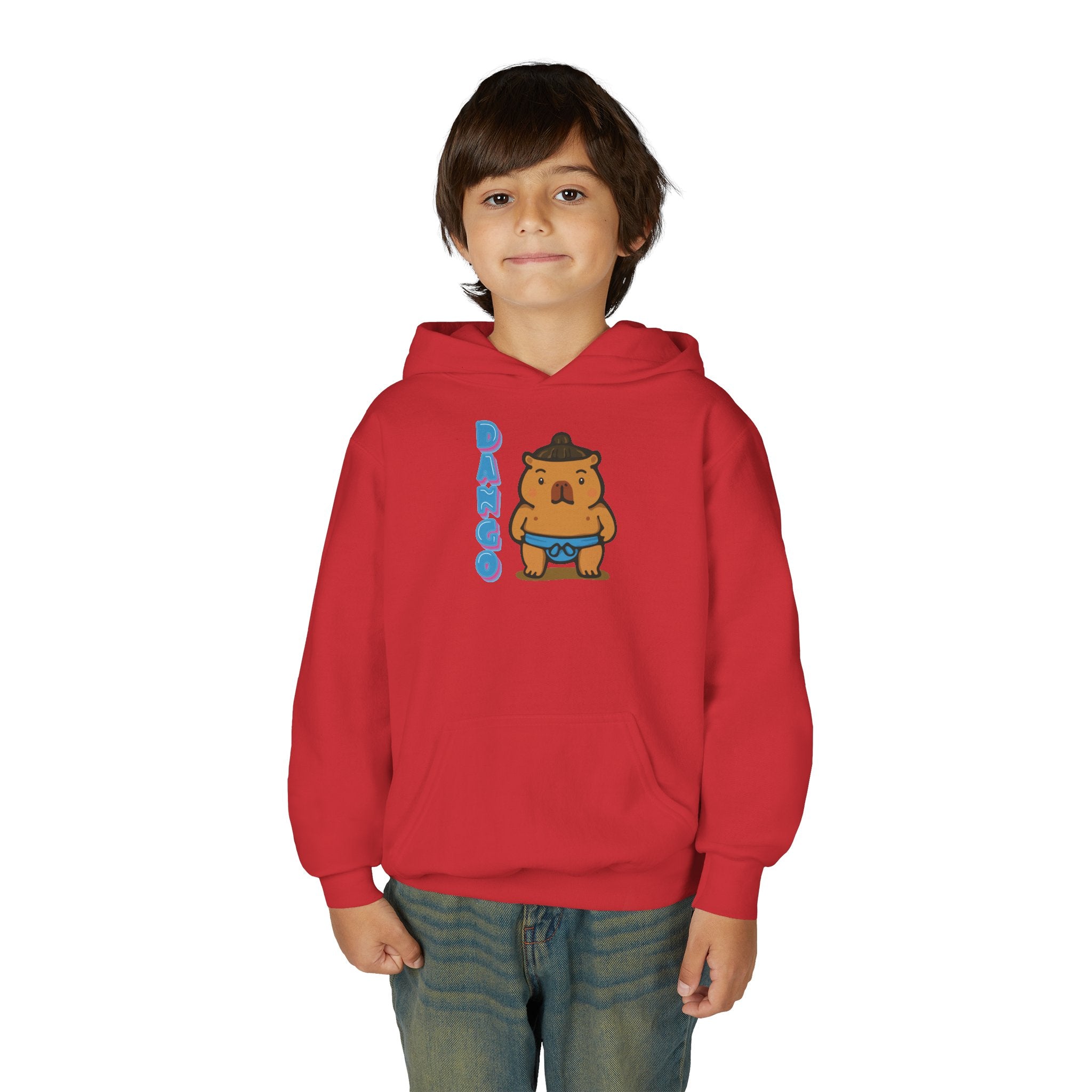 Dango the Sumo Lover Capybara Cartoon Hoodie, Cute Kawaii Animal Gift