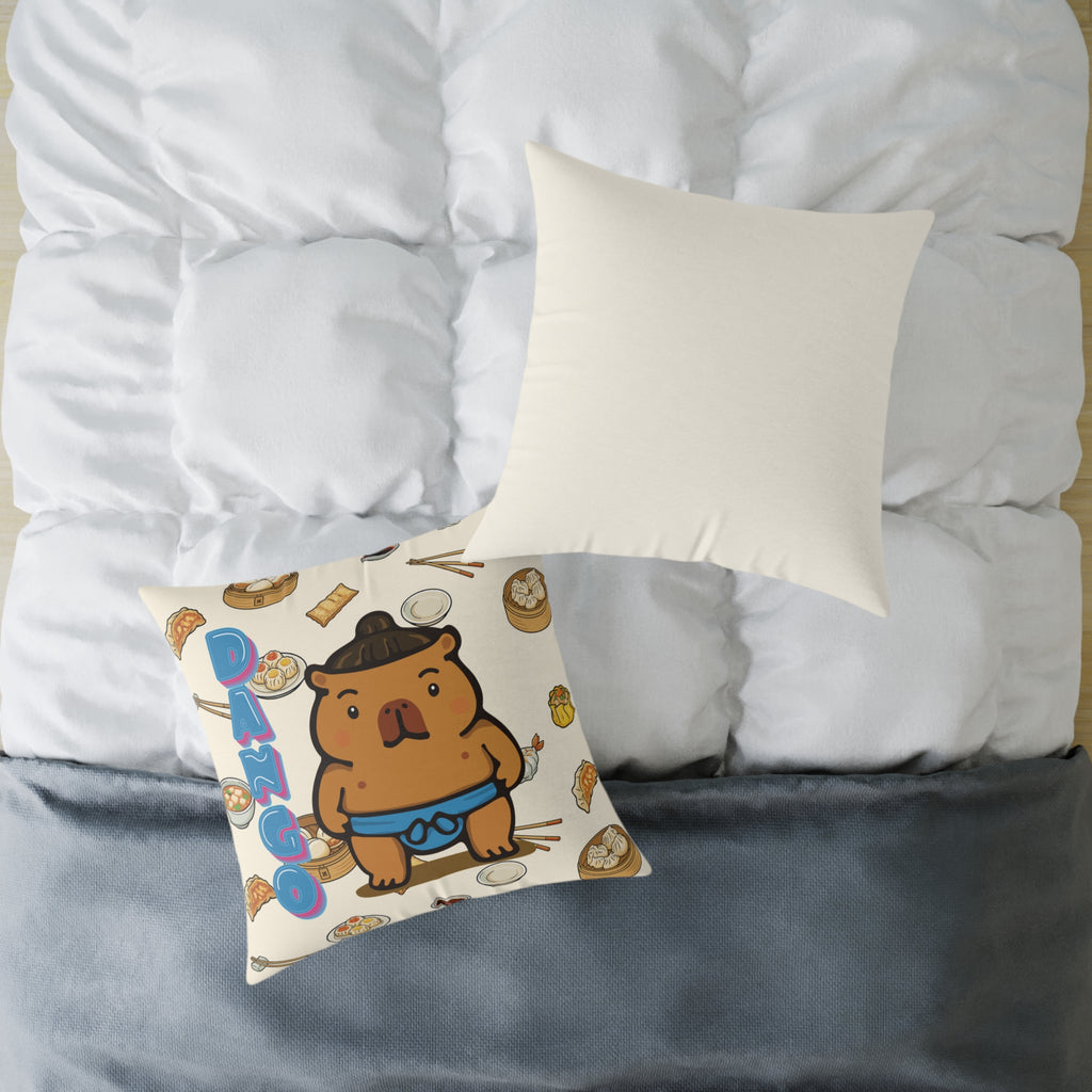 Dango the Sumo Lover Capybara Cartoon Pillow, Cute Kawaii Animal Gift