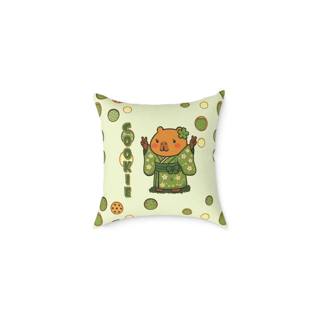 Cookie the Fun Lover Capybara Cartoon Pillow, Cute Kawaii Animal Gift