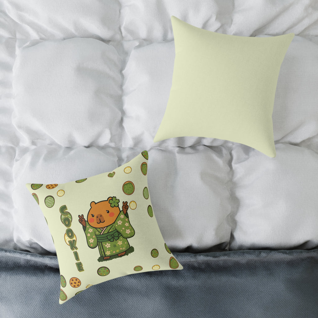 Cookie the Fun Lover Capybara Cartoon Pillow, Cute Kawaii Animal Gift