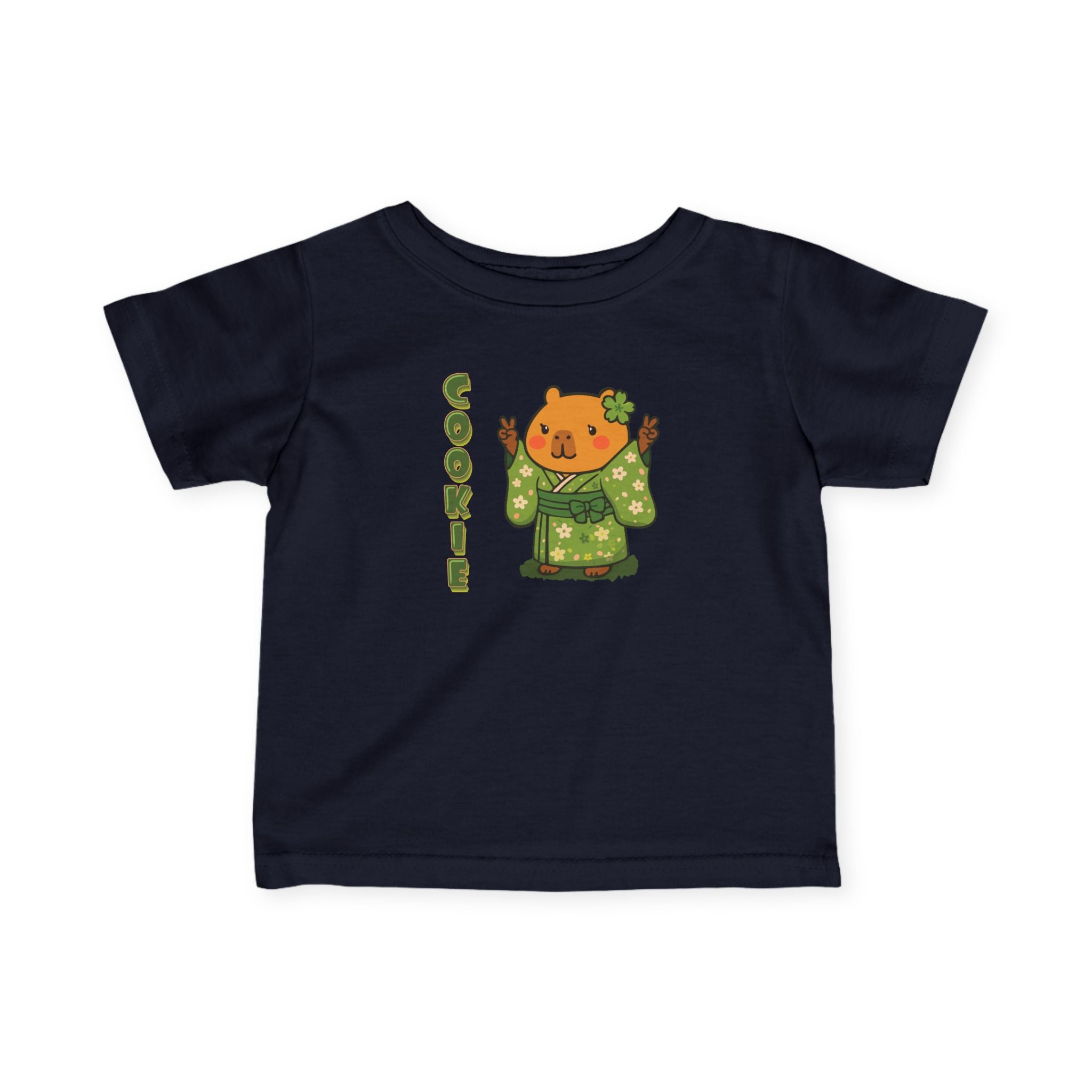 Cookie the Fun Lover Capybara Cartoon T-Shirt, Cute Kawaii Animal Gift