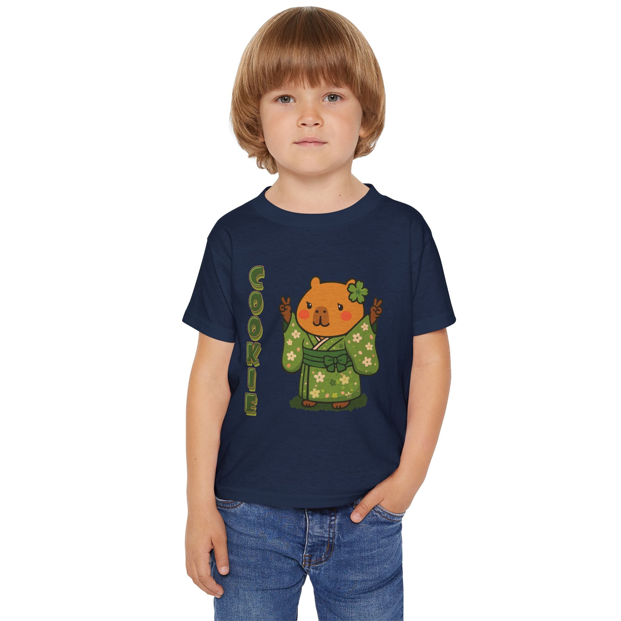Cookie the Fun Lover Capybara Cartoon T-Shirt, Cute Kawaii Animal Gift