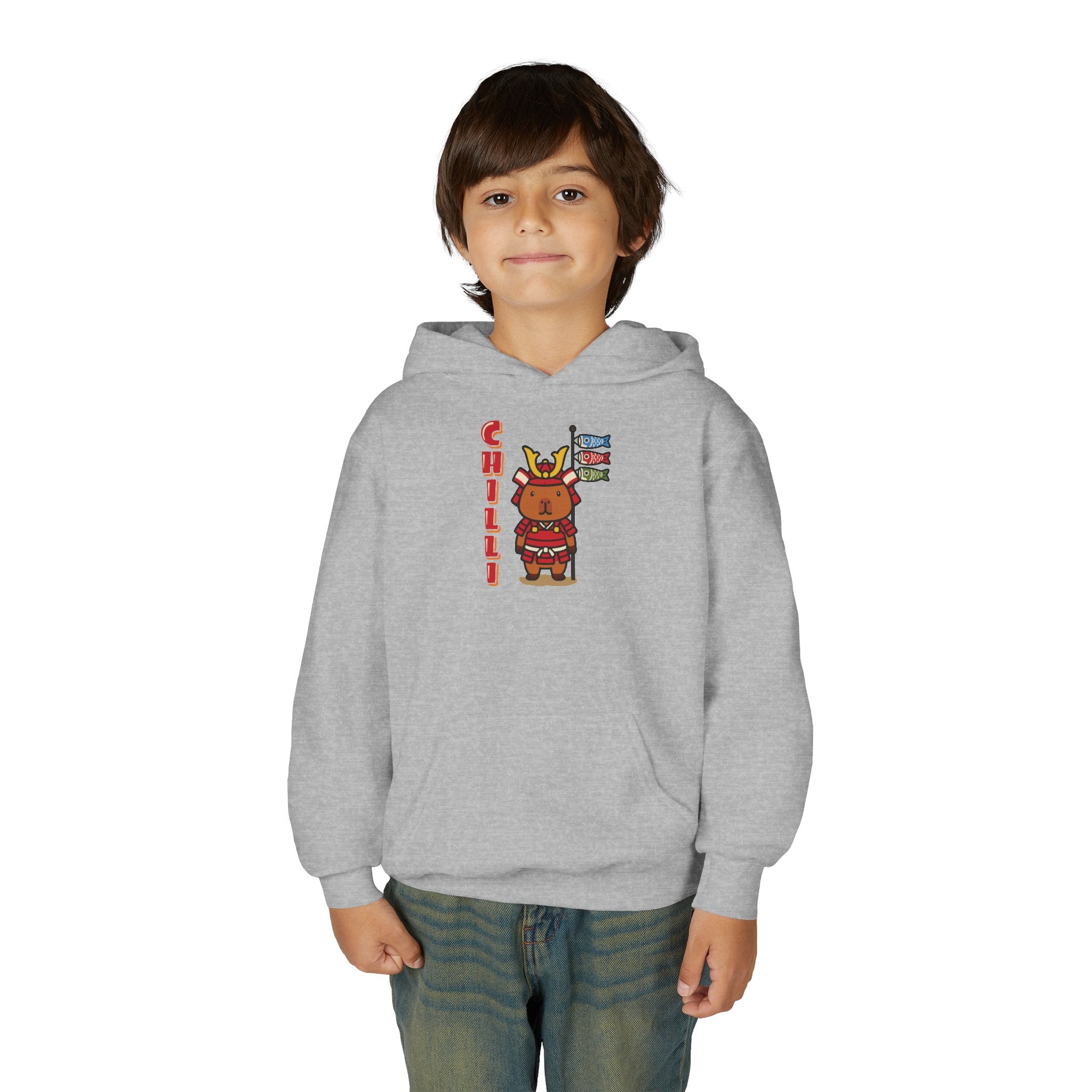 Chilli the Samurai Warrior Capybara Cartoon Hoodie, Cute Kawaii Animal Gift